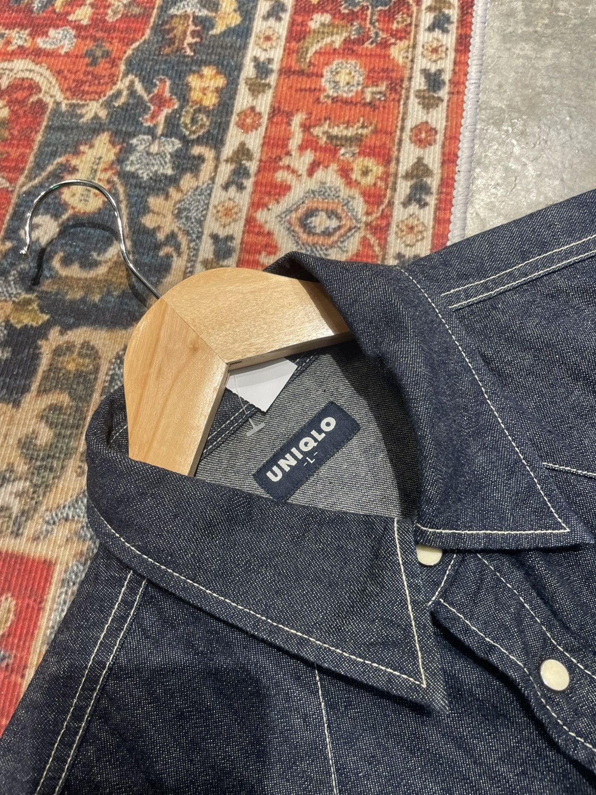Uniqlo VINTAGE UNIQLO DENIM WITH MARBLE BUTTON Size US L / EU 52-54 / 3 - 8 Thumbnail