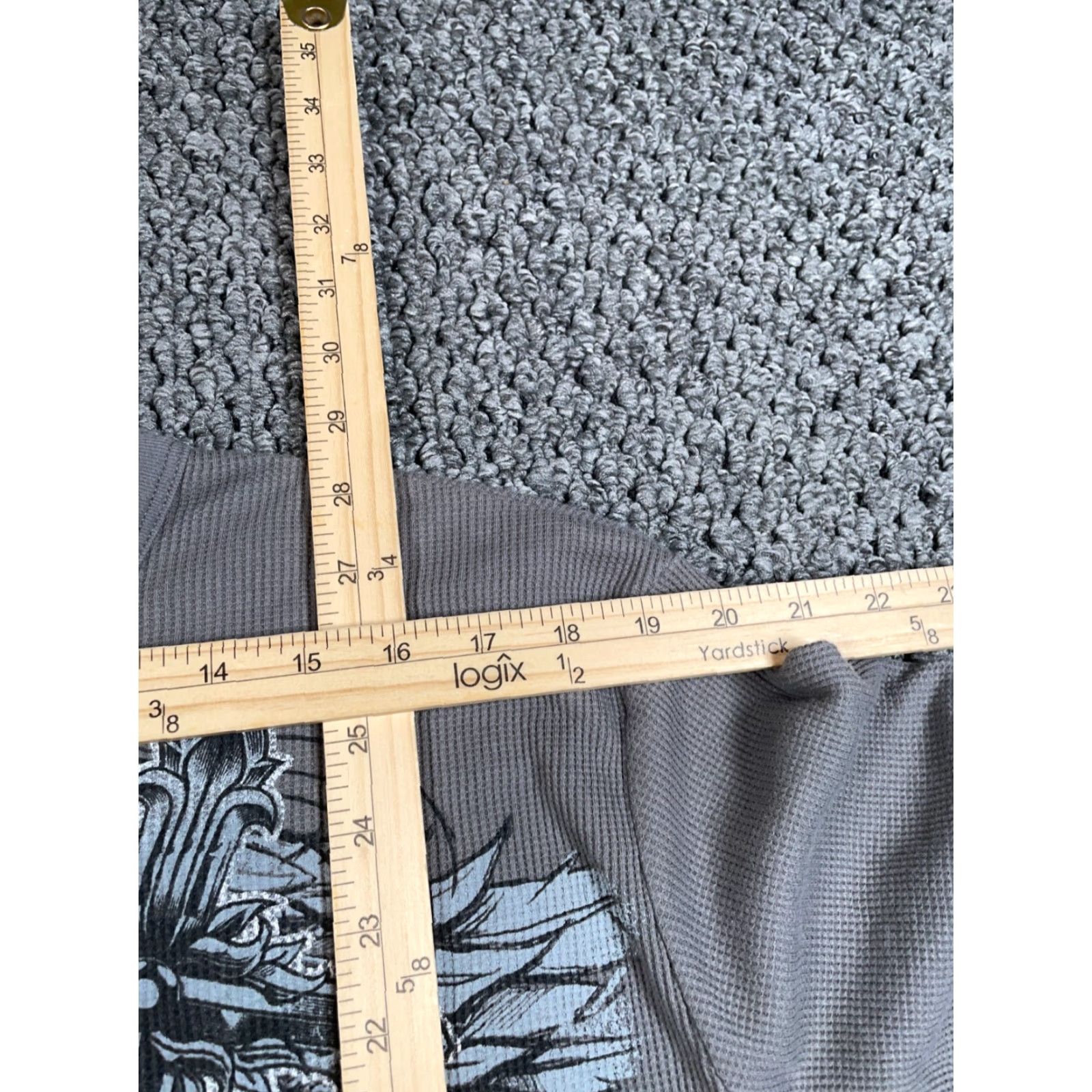 Vintage VINTAGE MMA Elite Skull Wings Thermal Shirt Men's 2XL Gray Long Sleeve Knit Shirt Size US XXL / EU 58 / 5 - 7 Thumbnail