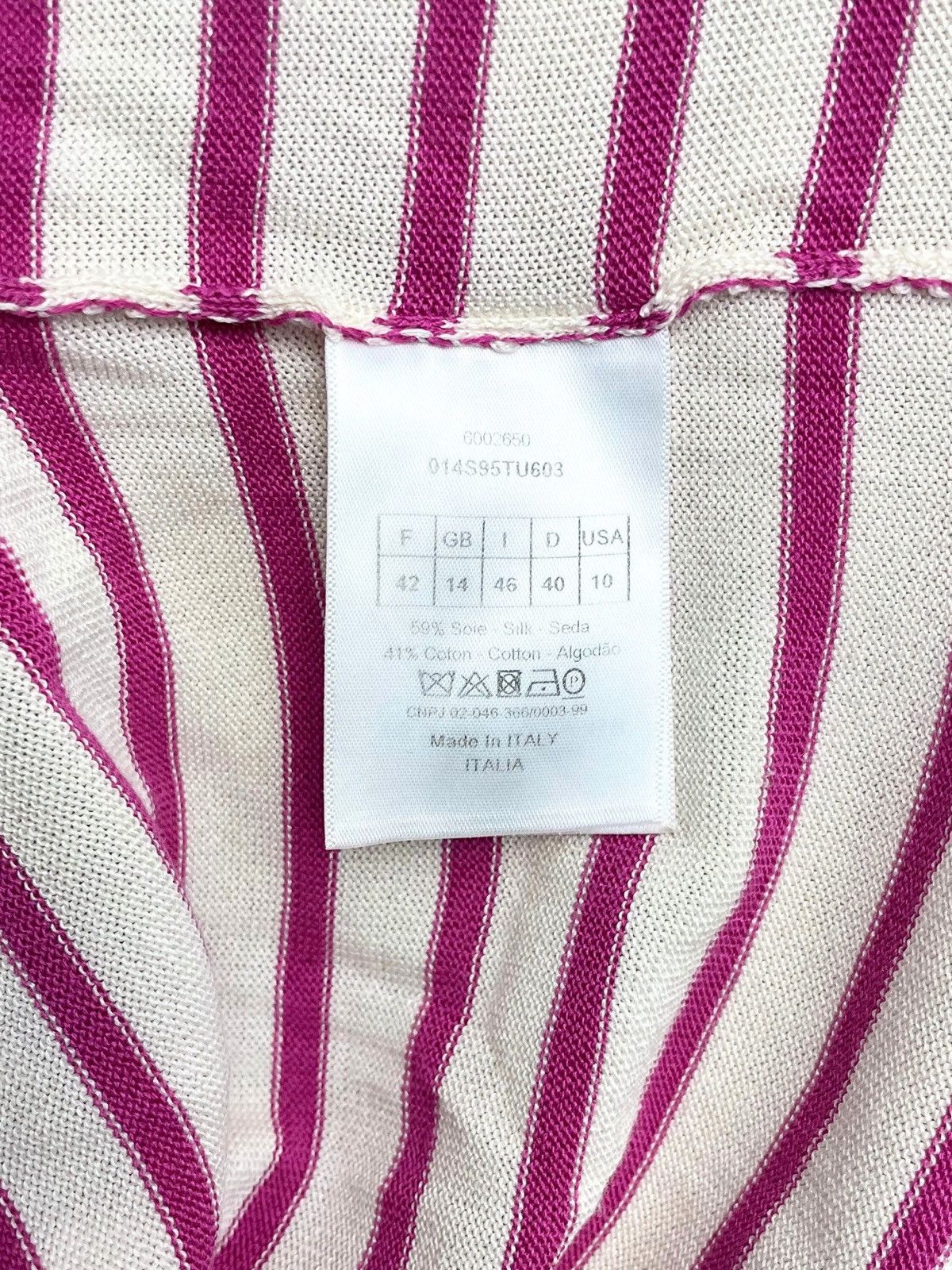 Dior Christian Dior Striped Knit Top Dior J’adore Tulum Size L / US 10 / IT 46 - 6 Thumbnail