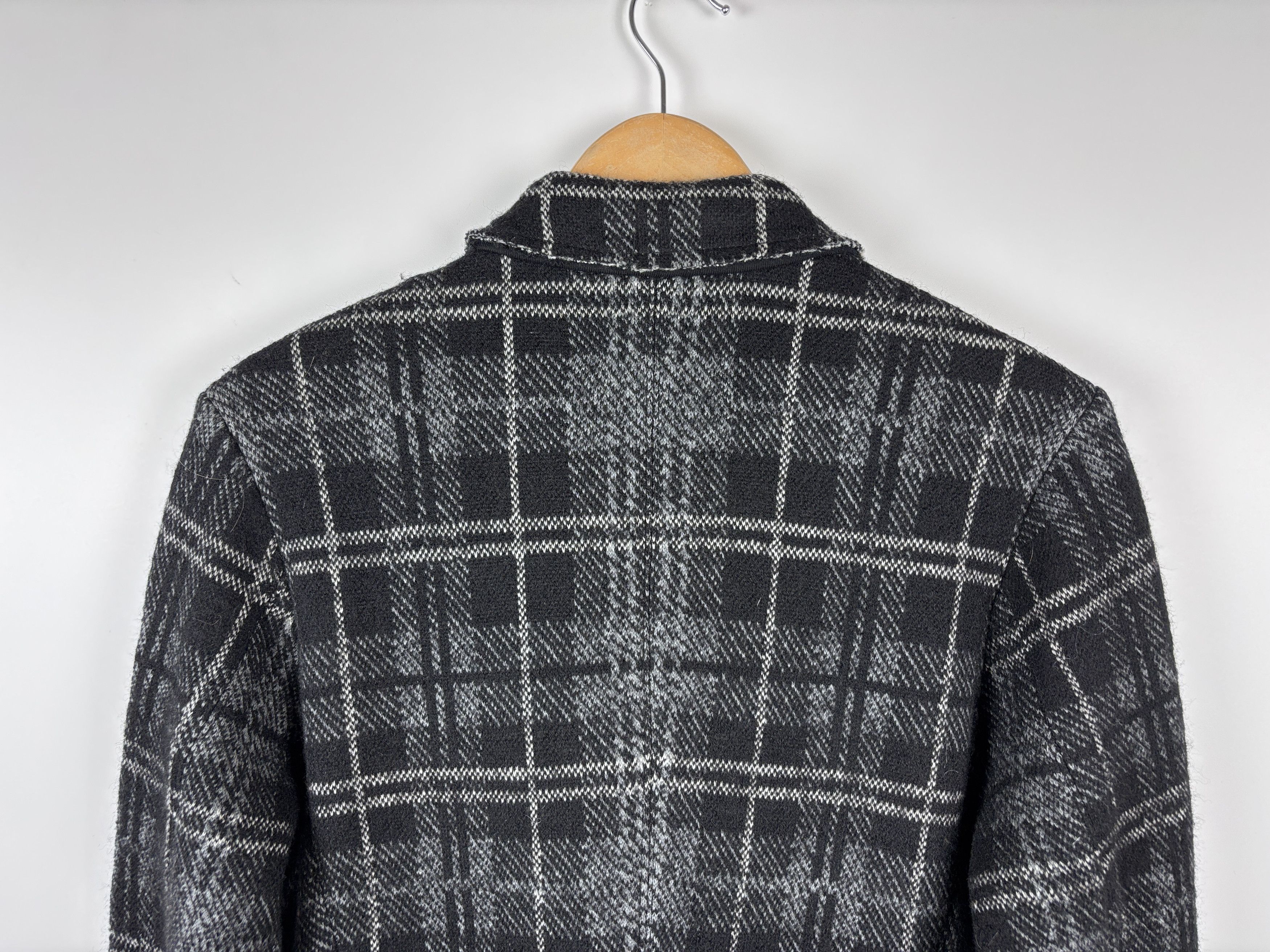 Diesel Diesel Double-Breasted Check Wool Cotton Coat Gray Black S Size S / US 4 / IT 40 - 5 Thumbnail