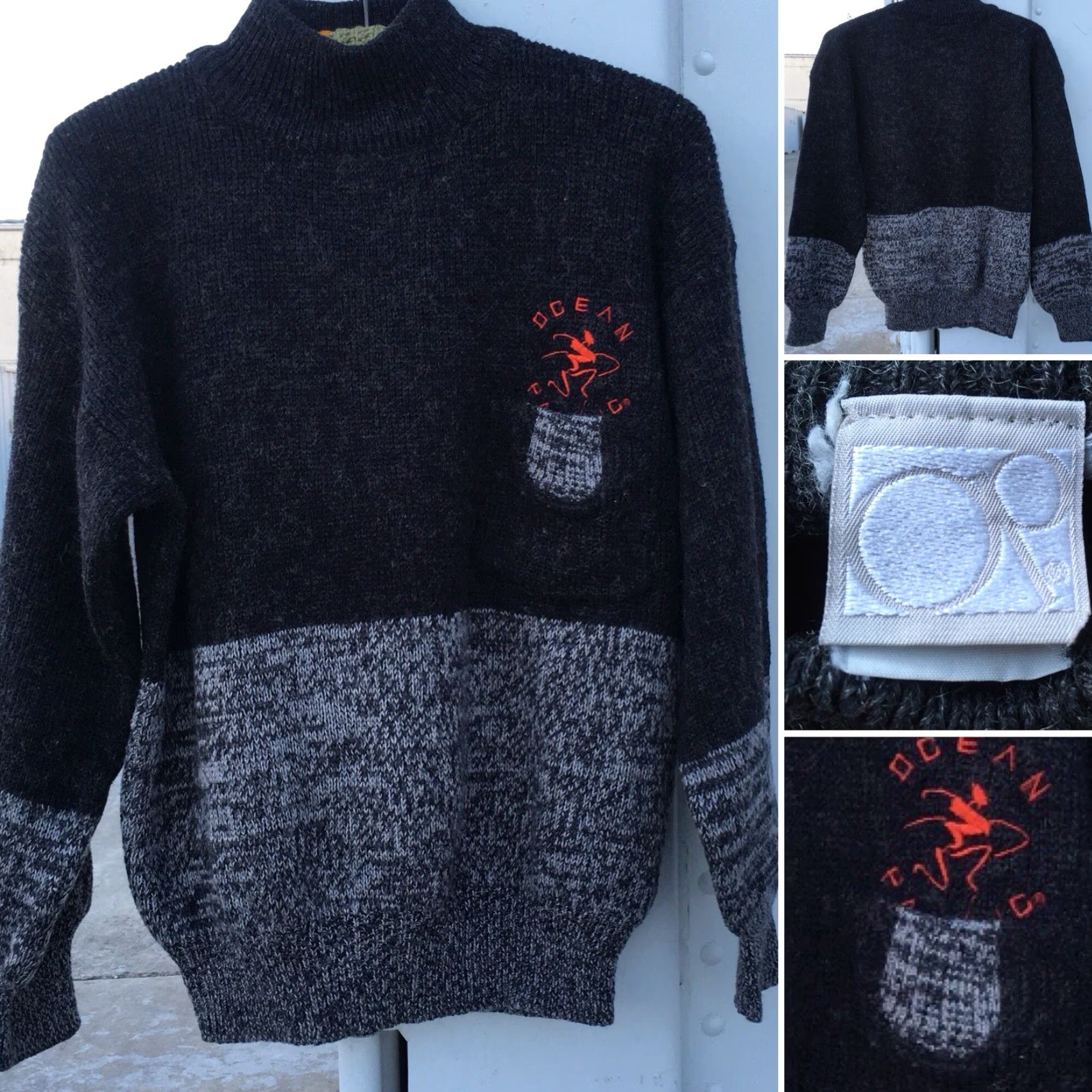 Ocean Pacific VINTAGE Ocean Pacific Sweater Shirt Hoodie Pullover Beach Surf Size L Gray Mens Size US L / EU 52-54 / 3 - 3 Thumbnail