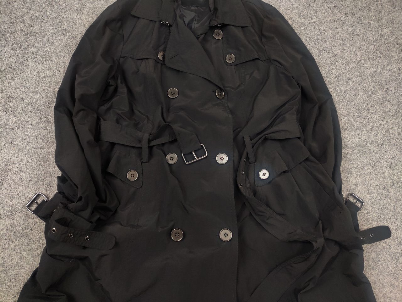 MAX&Co. MAX&co Design Max Mara long Trench coat Nylon Belt Jacket Size L / US 10 / IT 46 - 4 Thumbnail