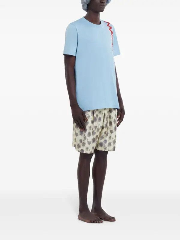 Marni o1w1db11125 Lettering-Deteiling T-Shirt in Blue Size US XL / EU 56 / 4 - 3 Thumbnail
