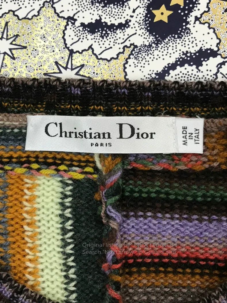 Dior Dior Colourful striped love cashmere sweater Size S / US 4 / IT 40 - 3 Thumbnail