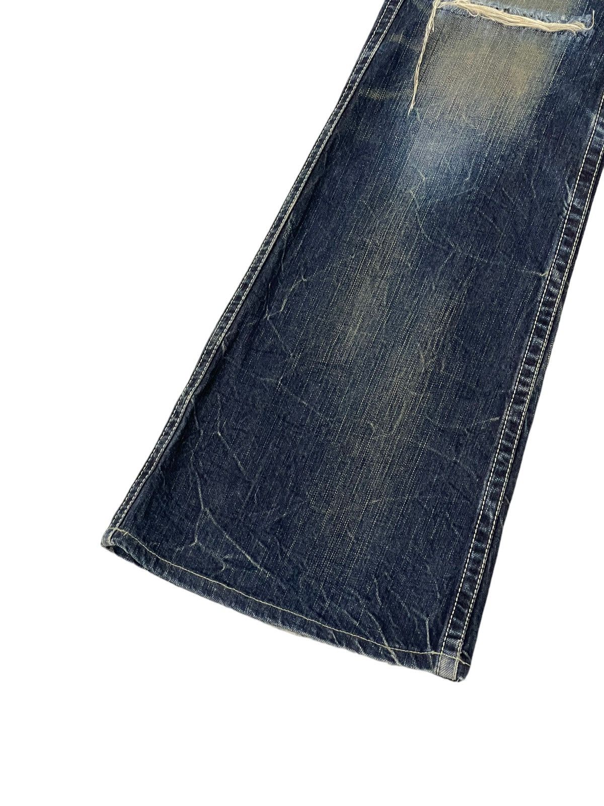 Japanese Brand Flare Jeans Brappers Japan Distres Low Rise Bell Bottom 7🟦1 Size US 28 / EU 44 - 5 Thumbnail