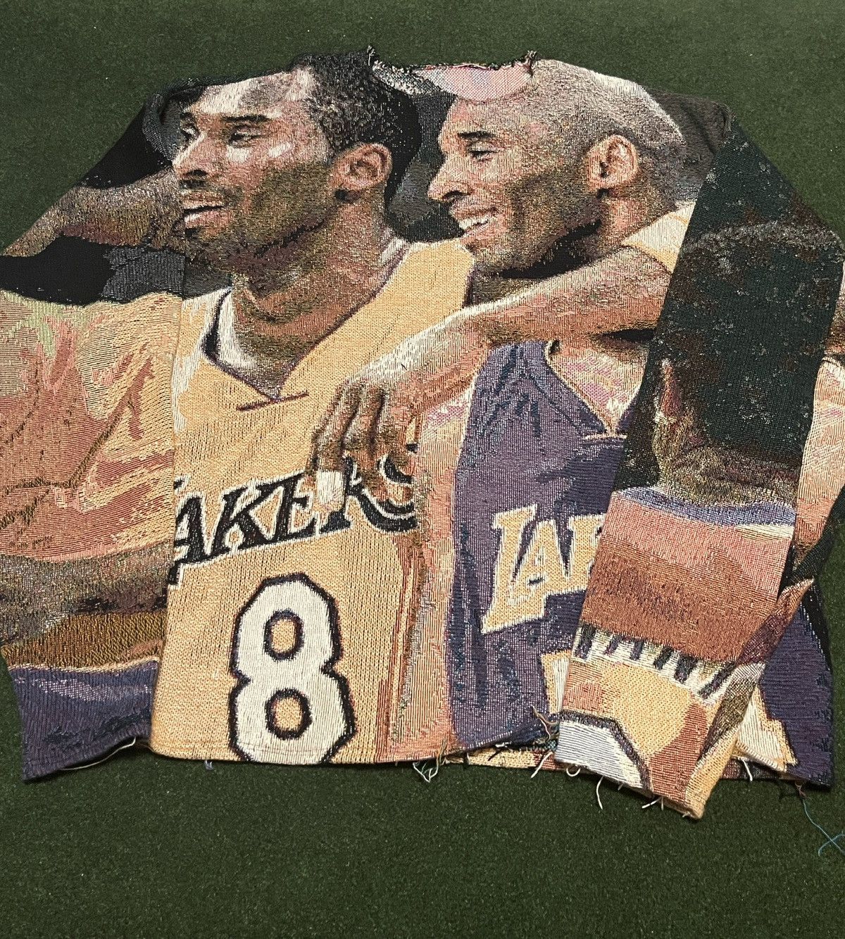 Kobe Bryant Lakers Custom Tapestry Knit Sweatshirt XL NBA