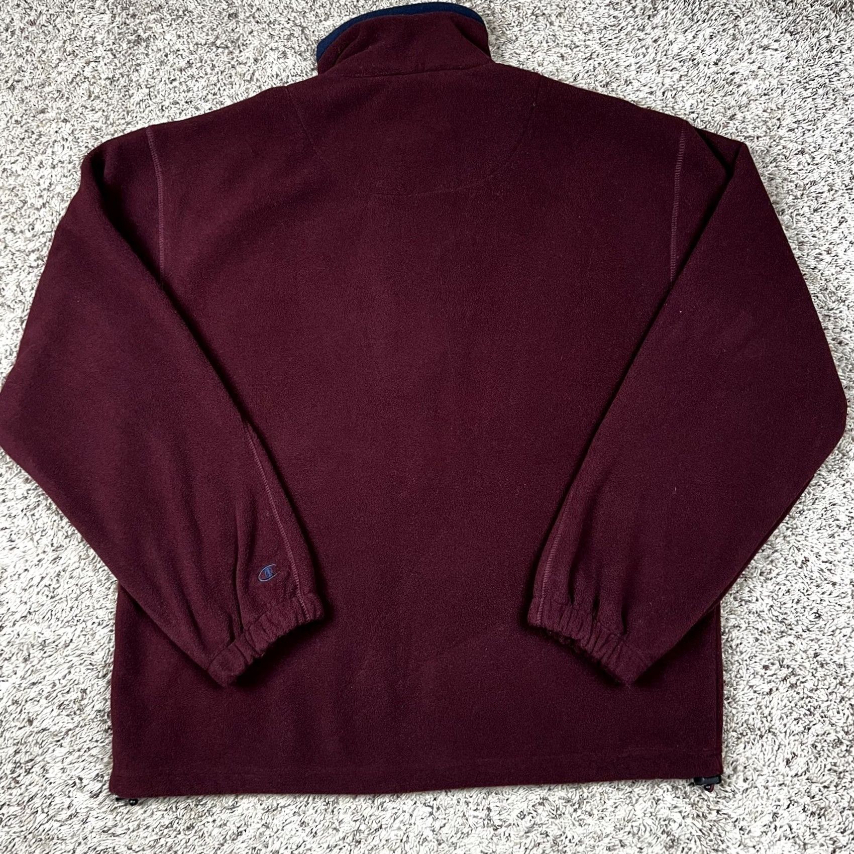 Champion Champion Pullover Shirt Mens M Burgundy Fleece Embroidered Logo 1/4 Zip Lounge Outdoor Sports Size US M / EU 48-50 / 2 - 3 Thumbnail
