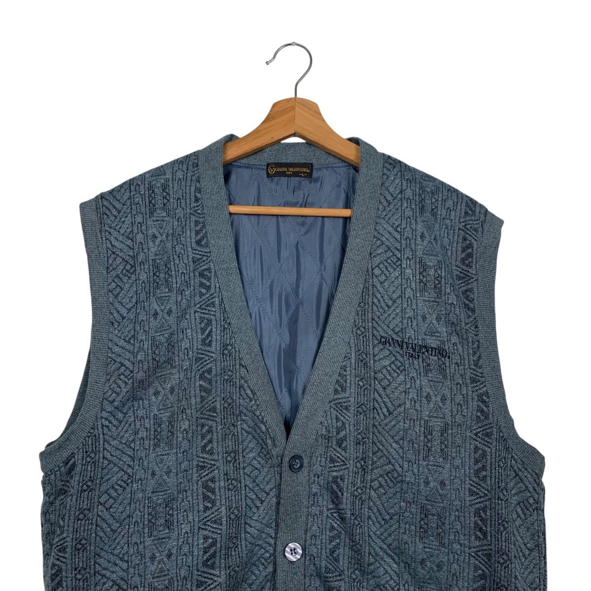 Gianni Valentino Vintage GIANNI VALENTINO Art Print Sweater Vest #1729-C77 Size US L / EU 52-54 / 3 - 2 Thumbnail