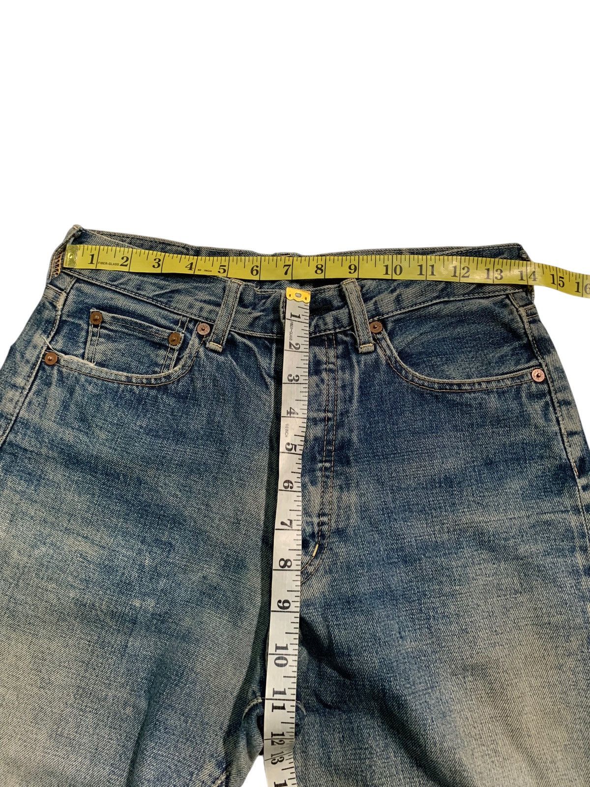 Kapital BARTACK SELVEDGE RUSTY BUTTON FLY JAPANESE DISTRESSED DENIM Size US 28 / EU 44 - 18 Thumbnail