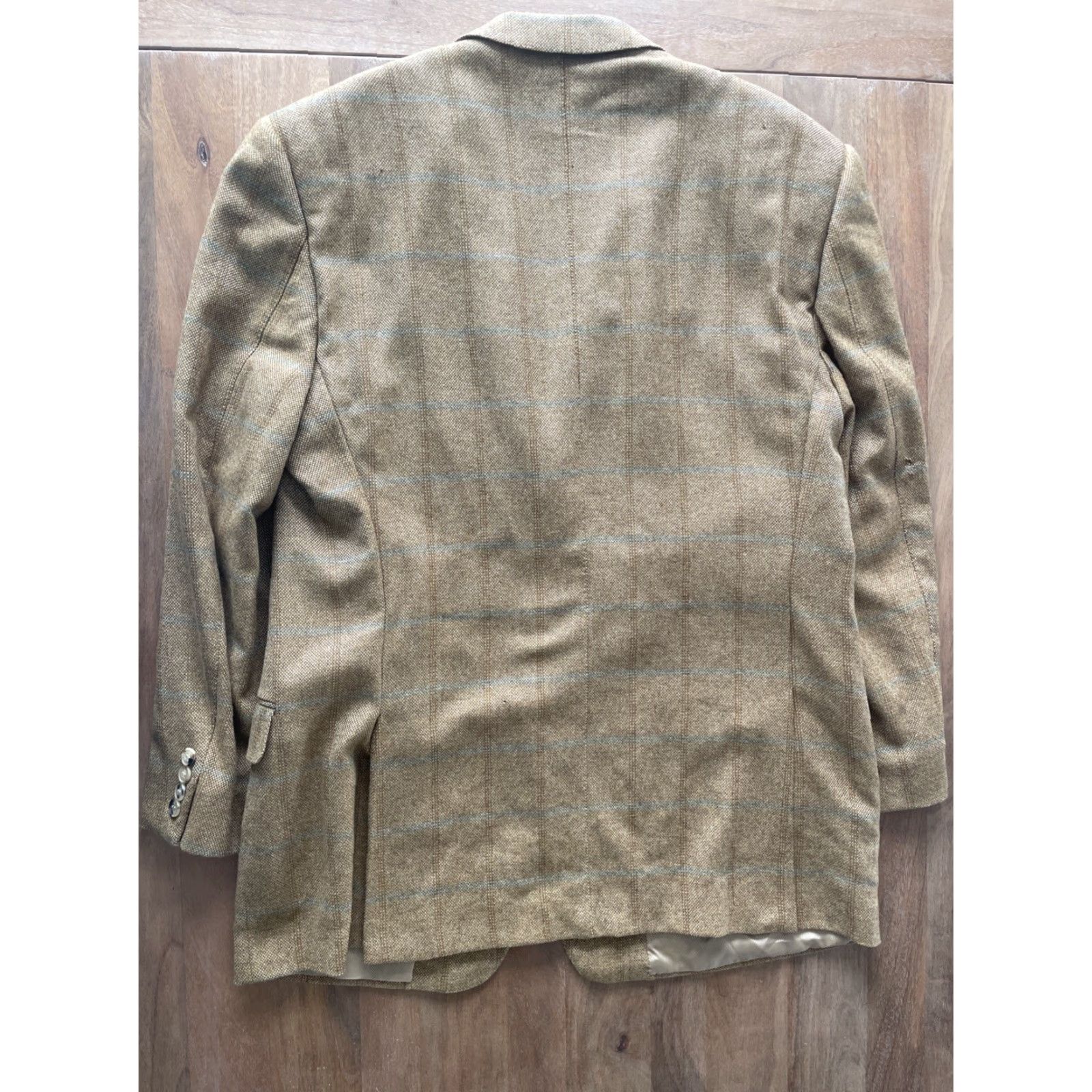 Ermenegildo Zegna VINTAGE Ermenegildo Zegna Sport Coat Mens 46R Cashmere Windowpane Blazer Notch Lapel Brown Size 46R - 2 Thumbnail