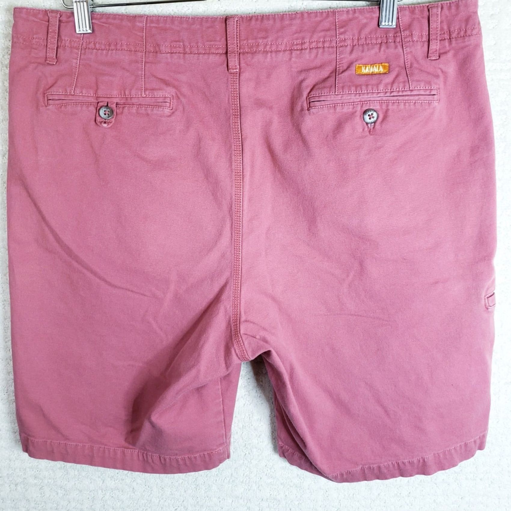 Pinko Kahala Mens Shorts Dark Pink Cotton Spandex Casual - Coastal Comfort Size US 38 / EU 54 - 6 Thumbnail