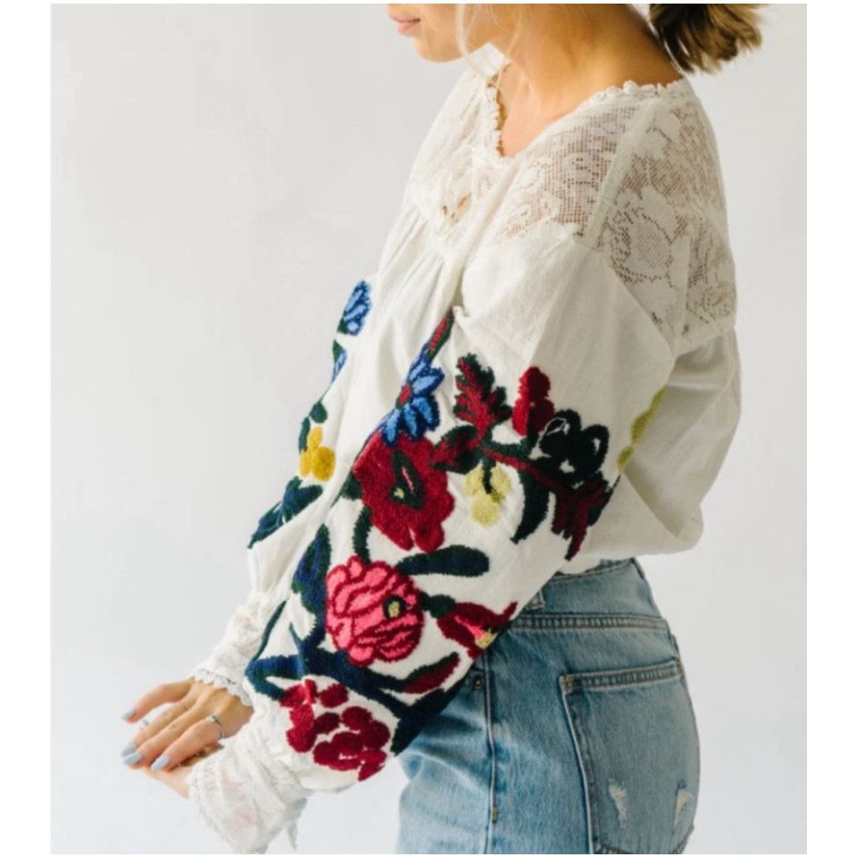 Free People Free People | Meadows Embroidered Crop Top Size Medium Size M / US 6-8 / IT 42-44 - 6 Thumbnail