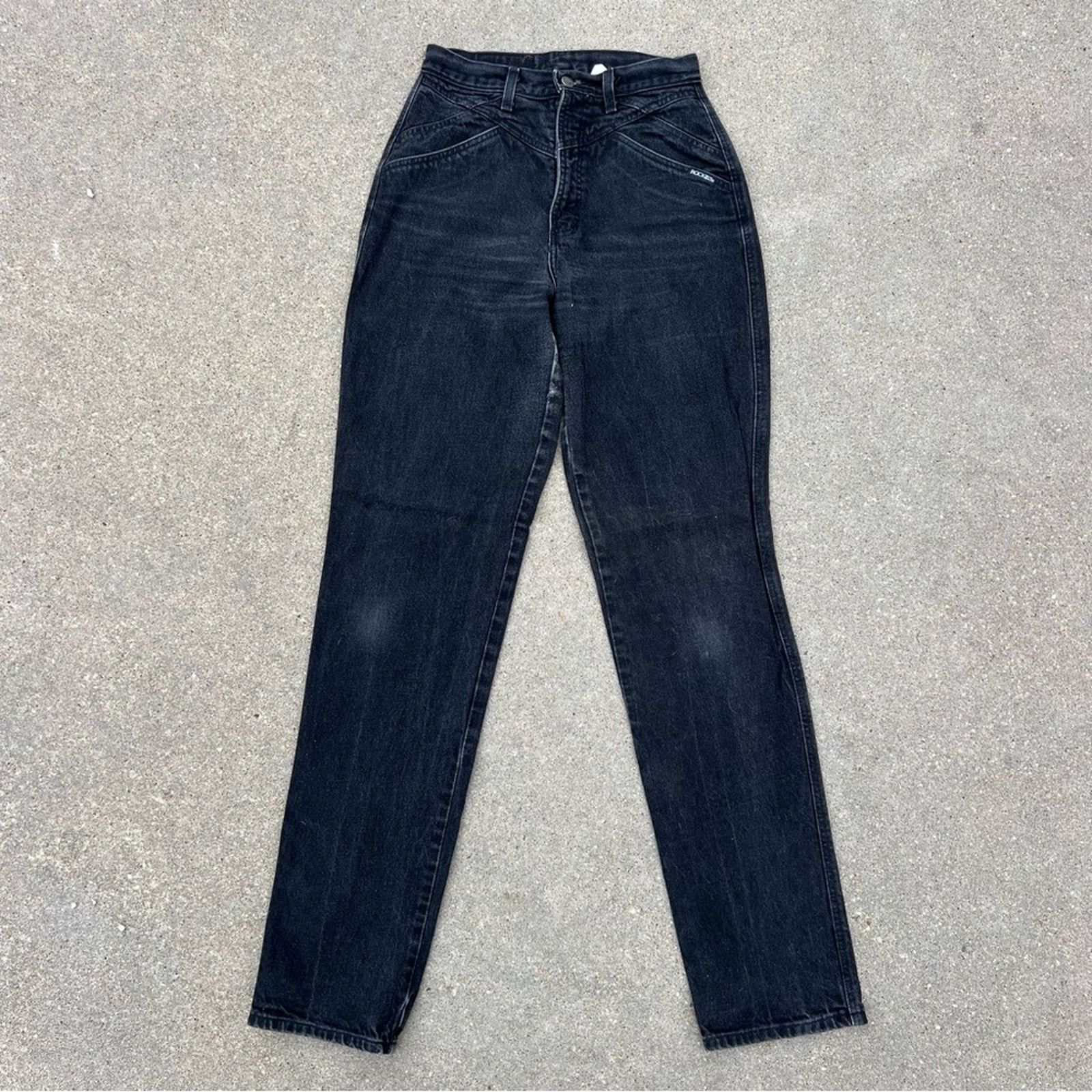 Rockies Black High Waist Wedgie Fit Bareback Cowgirl Jeans