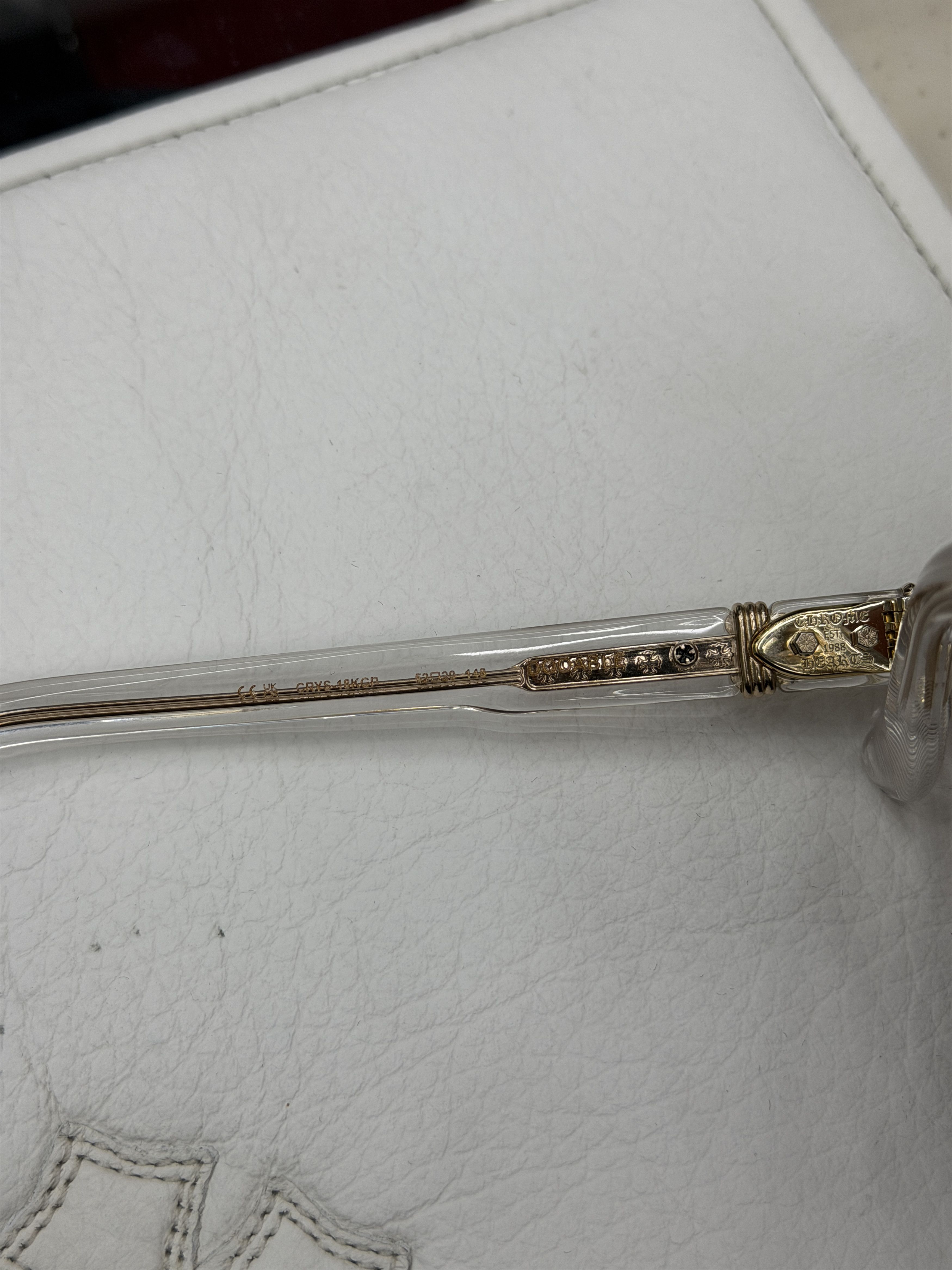 Chrome Hearts Chrome Hearts Dooable Glasses Crystal/Gold Size ONE SIZE - 5 Thumbnail