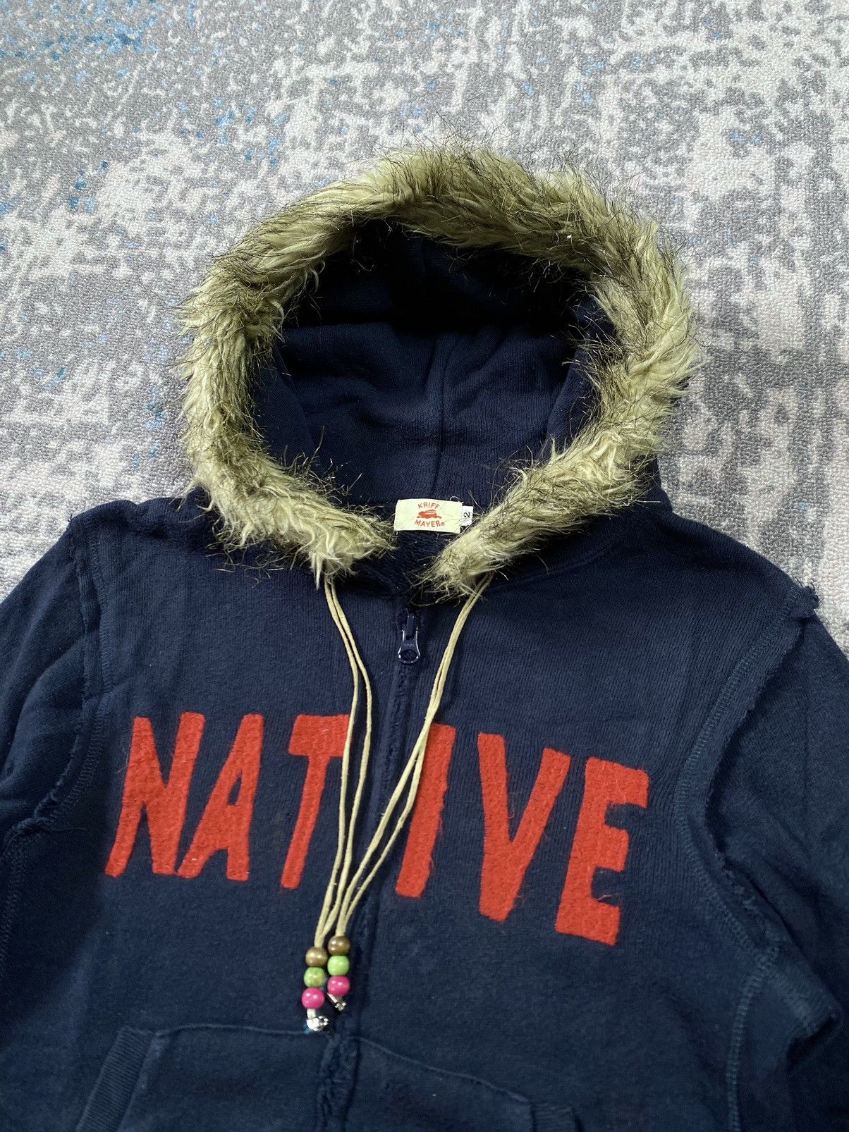 If Six Was Nine Japanes Kriff Mayer Distressed Fur Hoodie Ifsix Lgb Style Size US S / EU 44-46 / 1 - 3 Thumbnail