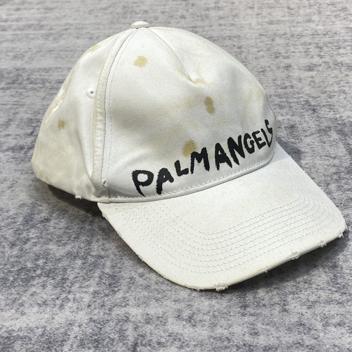 Palm Angels PALM ANGELS Logo Detailed Baseball Hat WHITE Size ONE SIZE - 2 Thumbnail