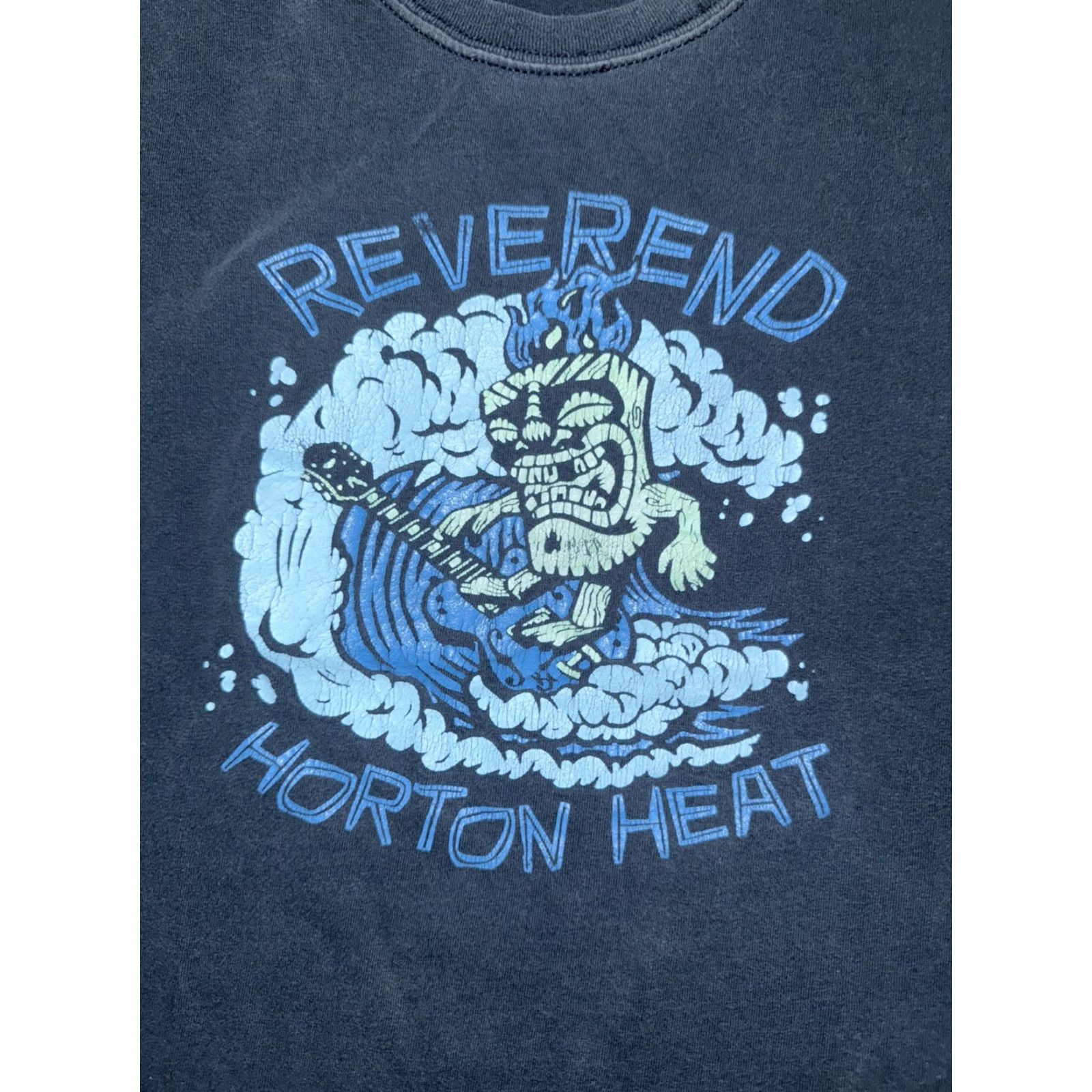 Gildan VINTAGE Reverend Horton Heat T-Shirt Graphic Surf Blue L Mens 21x25 Size US L / EU 52-54 / 3 - 2 Thumbnail