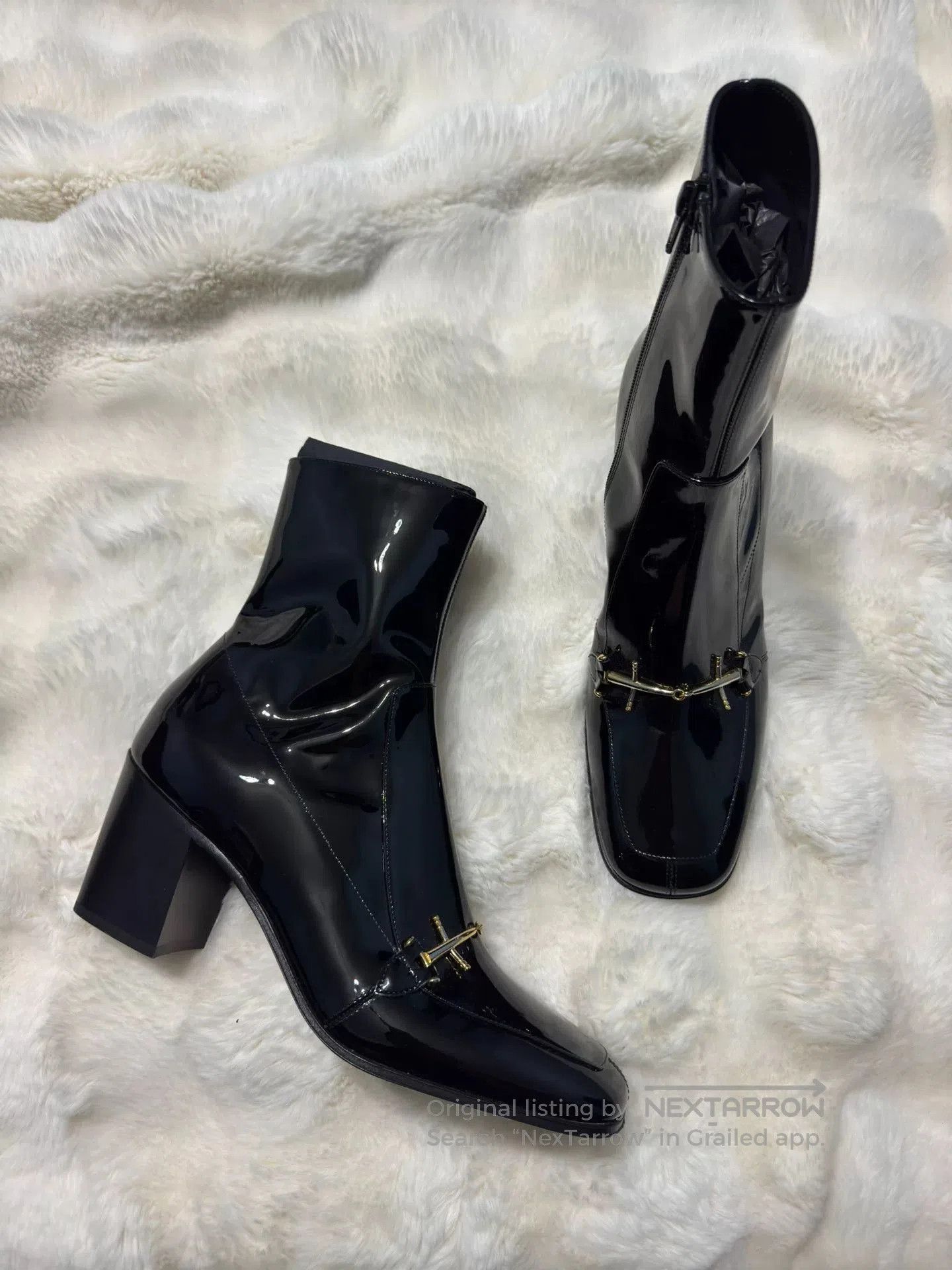 Yves Saint Laurent Saint Laurent Men's Patent Leather Boots. Size US 10 / EU 43 - 1 Thumbnail