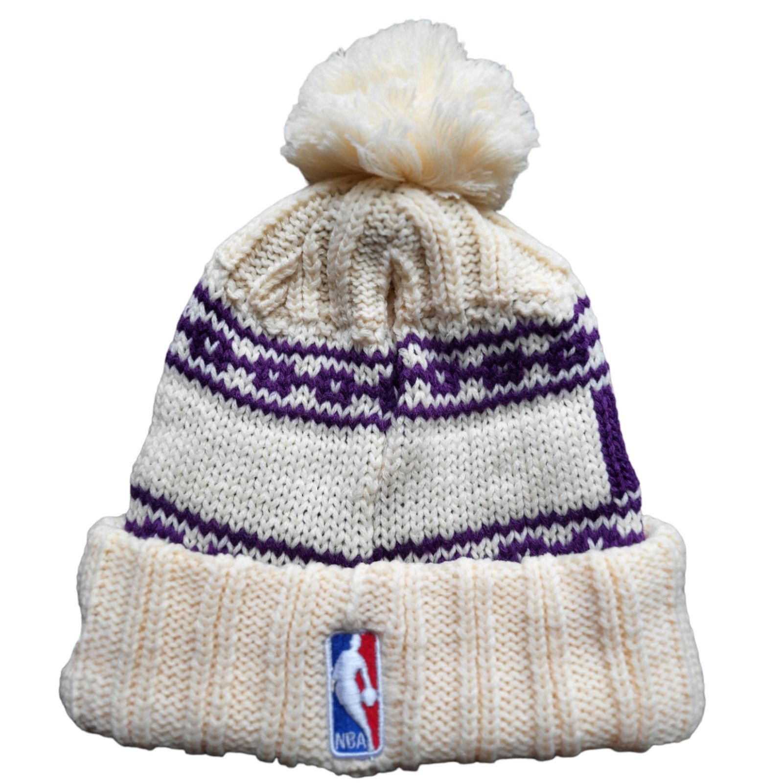Other NWT Los Angeles Lakers Chunky Knit Pom Beanie Fleece Lined Size ONE SIZE - 5 Thumbnail