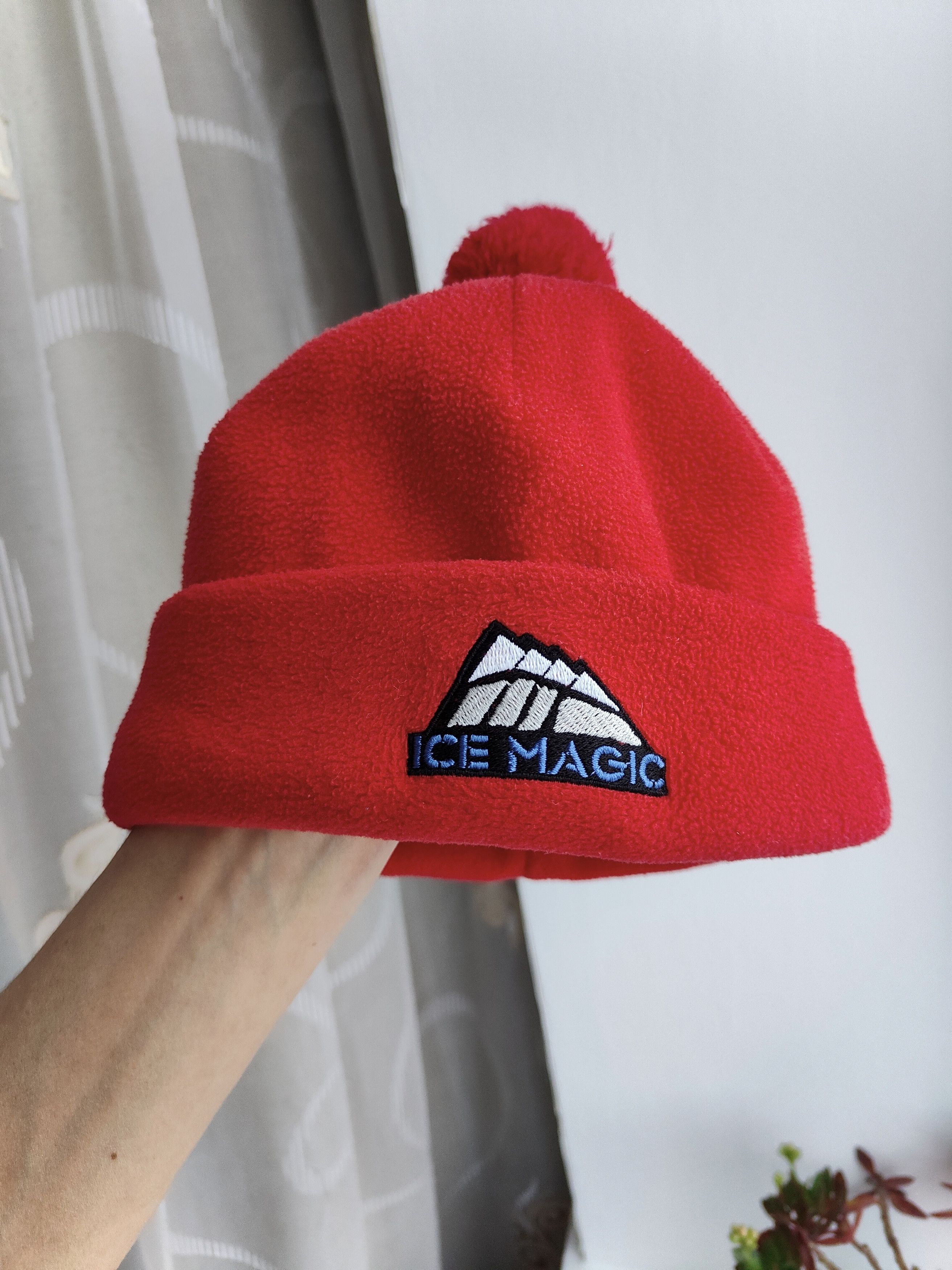 Vintage Vintage Ice Magic Fleece Beanie Hat Pom Outdoor Mountain Log Size ONE SIZE - 5 Thumbnail