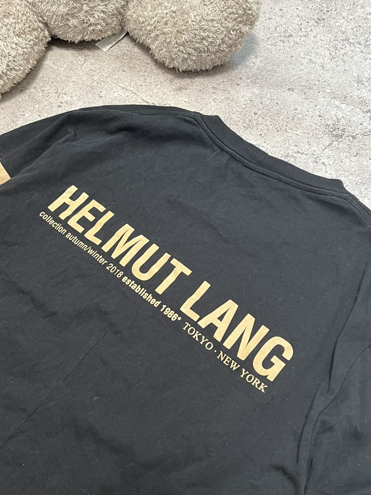 Helmut Lang 2018 Rare Logo Helmut Lang Spellout Tubular Longsleeve Size US L / EU 52-54 / 3 - 3 Thumbnail