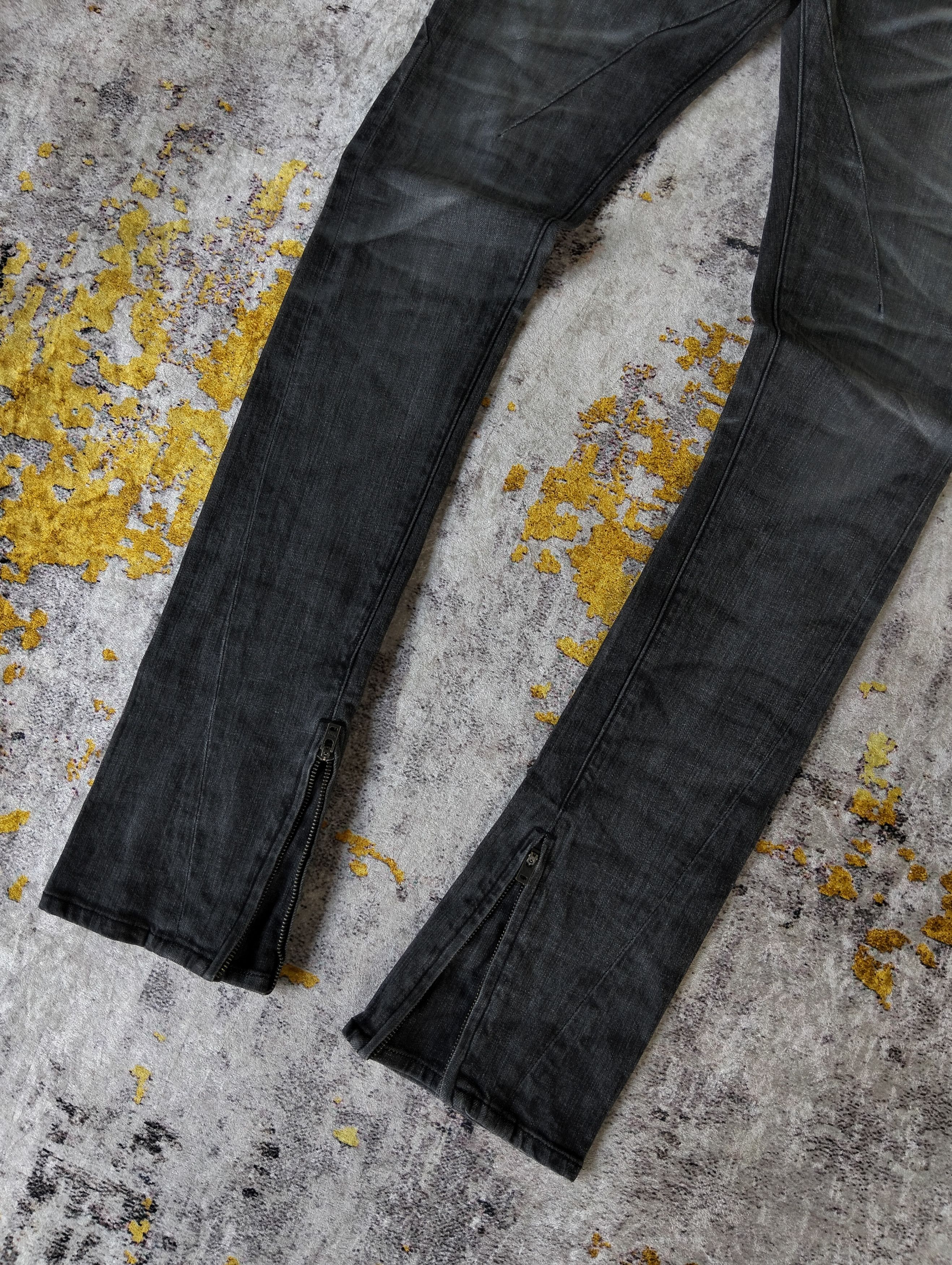 2000s Johnny Wolf Skinny Denim Clawmark Leg Zip Jeans