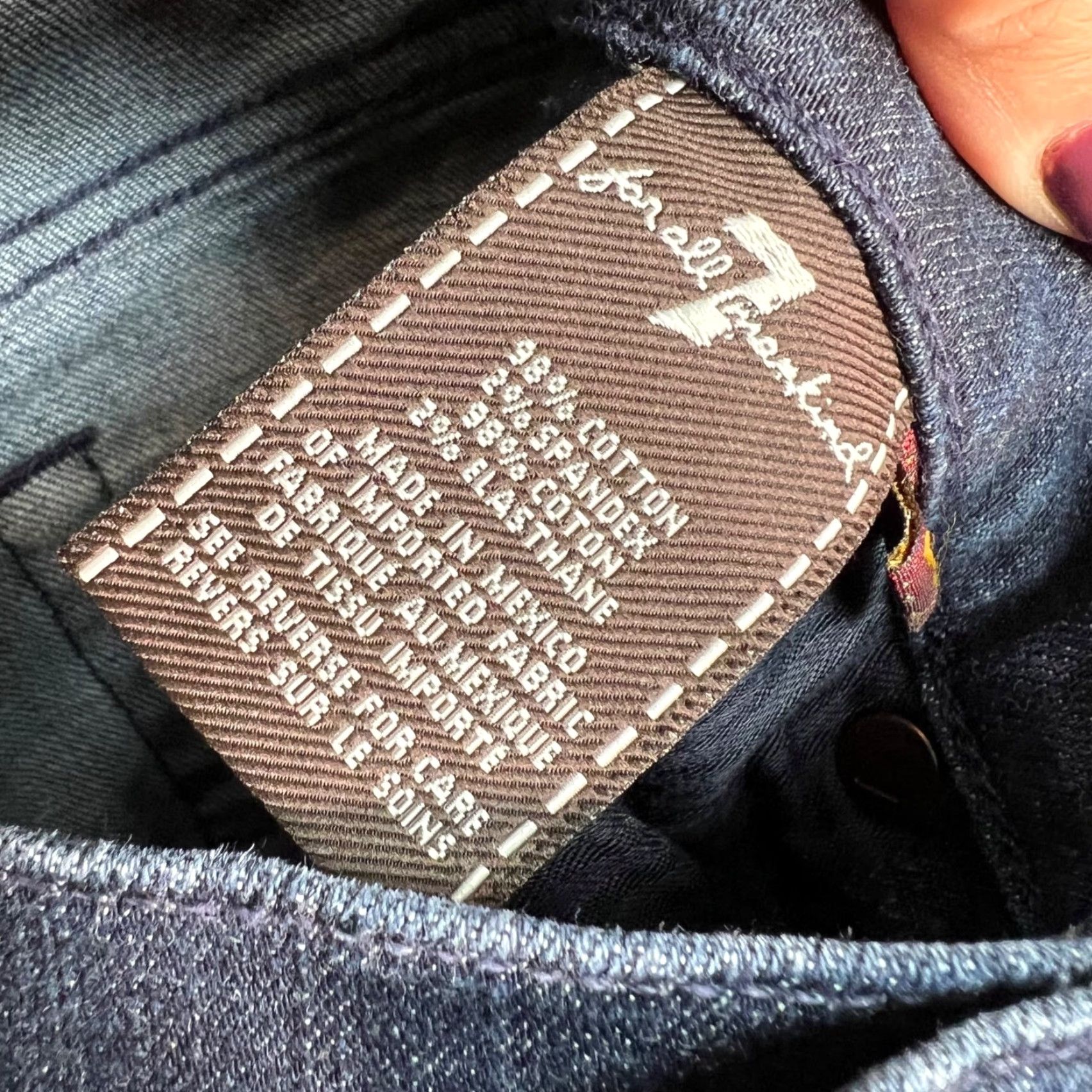 7 For All Mankind 7 For All Mankind Roxanne Skinny Jeans Womens Size 27 Denim Dark Wash 5-Pocket Stretch Blue INSEAM 32 Size 27" / US 4 / IT 40 - 6 Thumbnail
