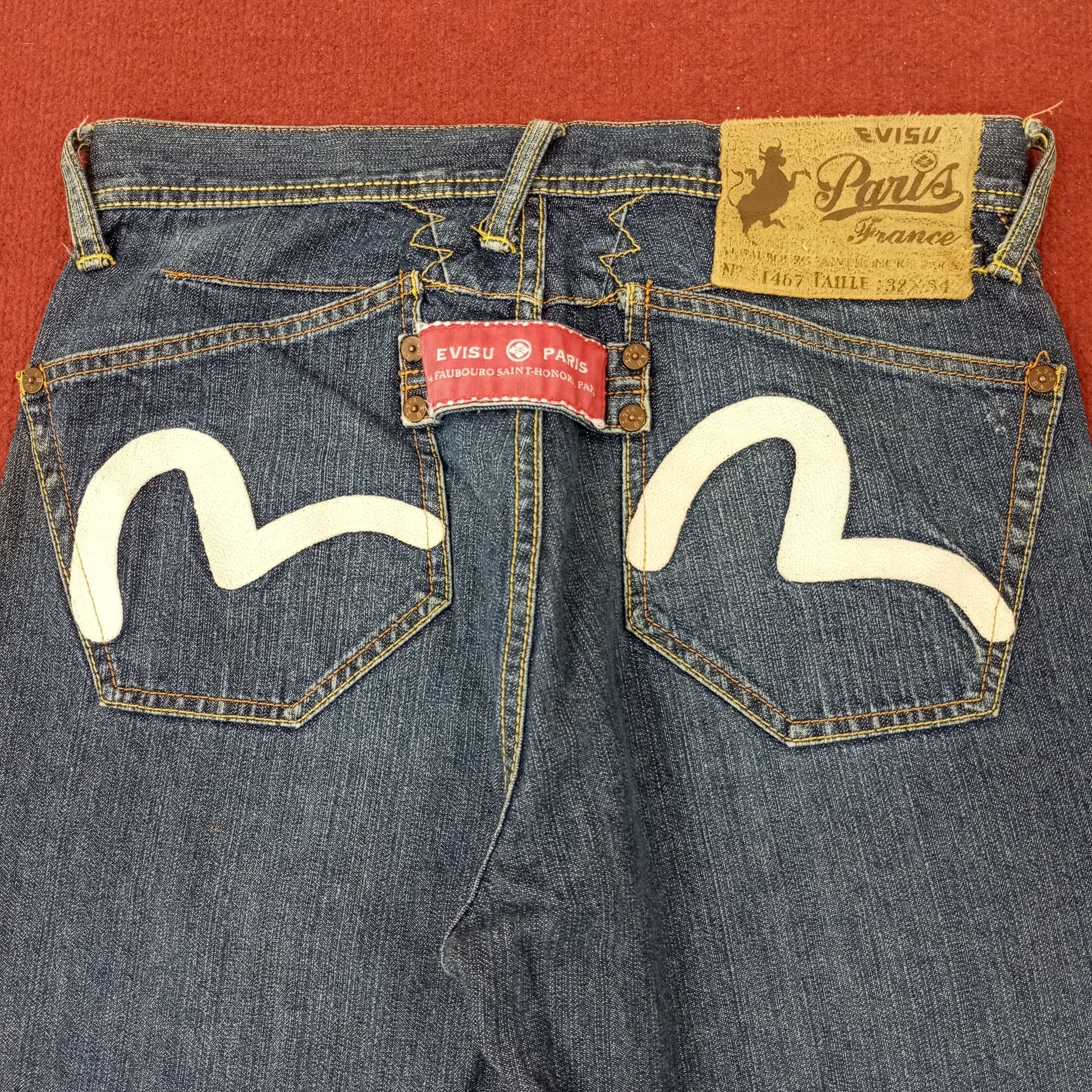 Evisu × Japanese Brand × Vintage Evisu Paris France Streetwear Custom Daicock Jeans c217n10 Size US 30 / EU 46 - 5 Thumbnail