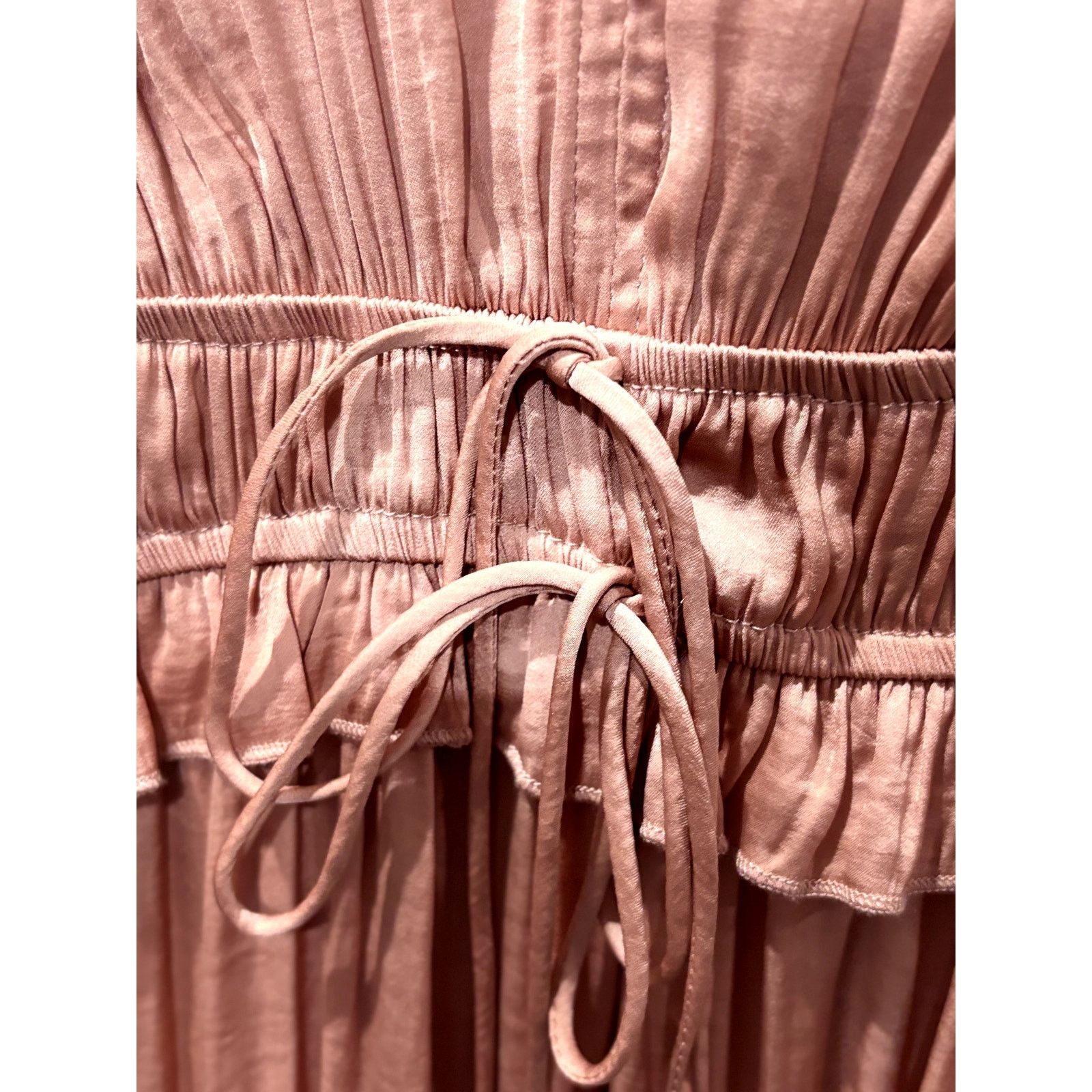 H&M H&M Women's Powder Pink V-Neck Crepe Dress Sz 14 Size XL / US 12-14 / IT 48-50 - 4 Thumbnail
