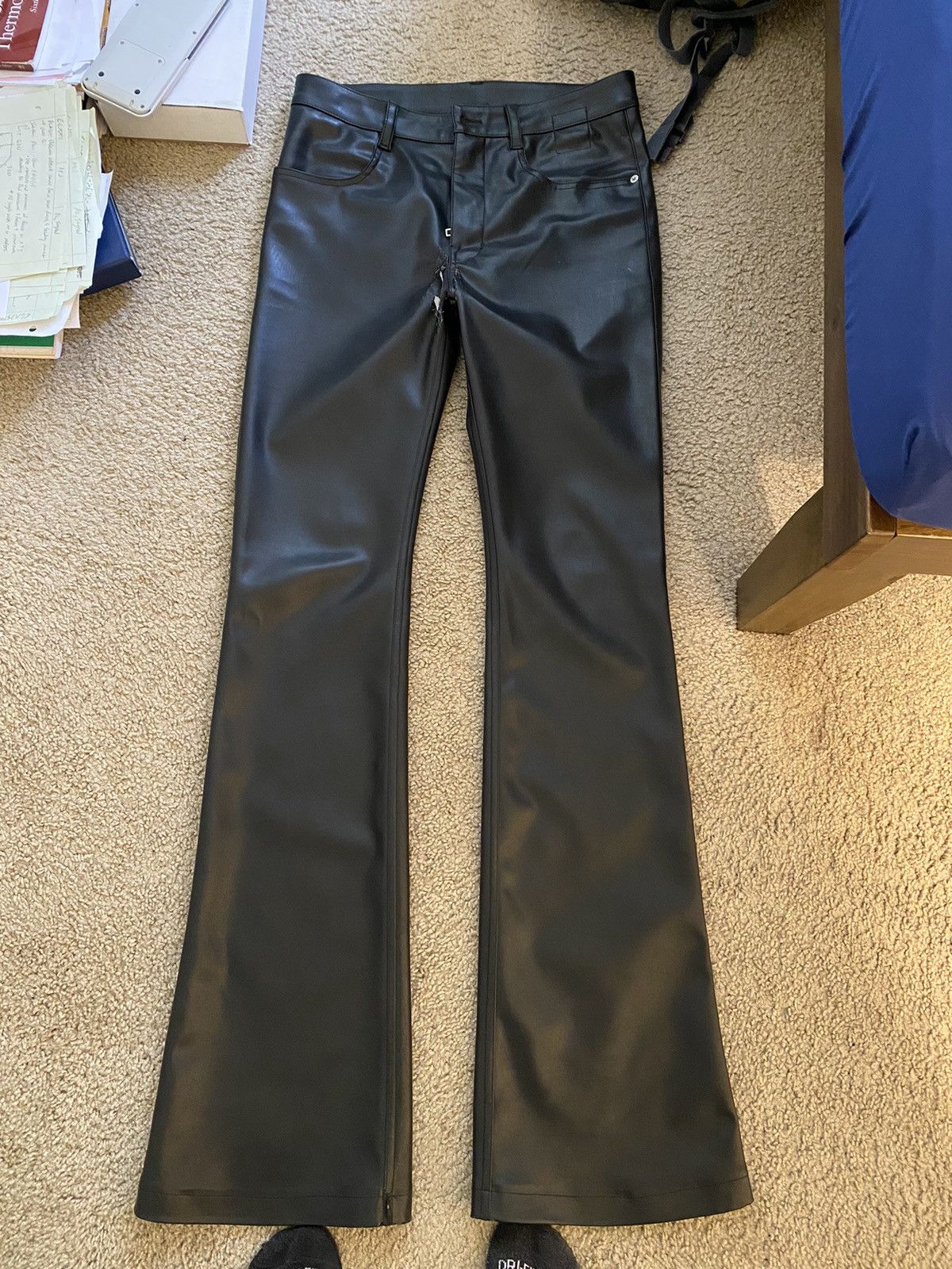 rick owens vegan leather pants