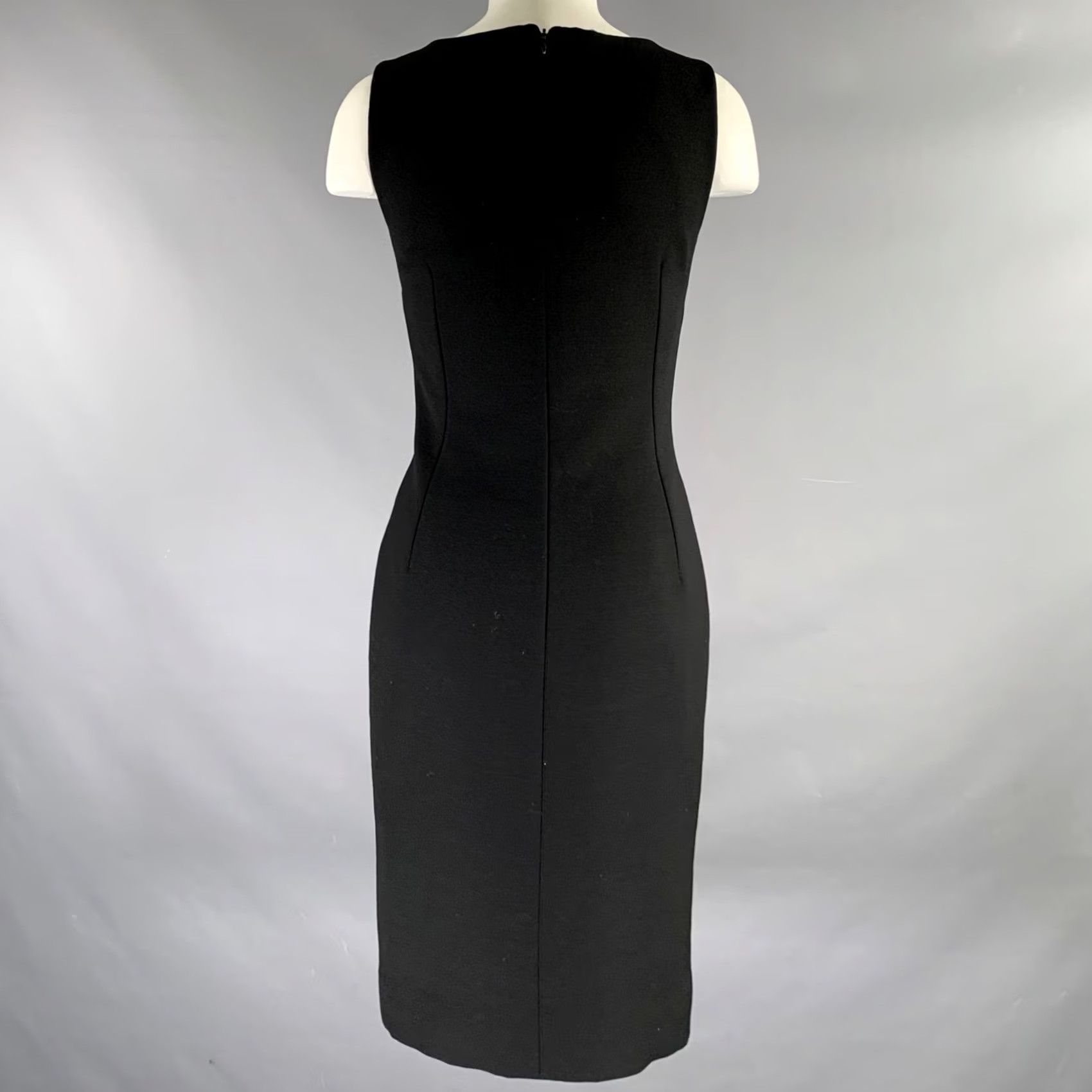 Dolce & Gabbana DOLCE & GABBANA Black Virgin Wool Body-Con Midi Dress 4 Dress Womens Adult Midi Black Virginia Wool Body-Con Size S / US 4 / IT 40 - 4 Thumbnail