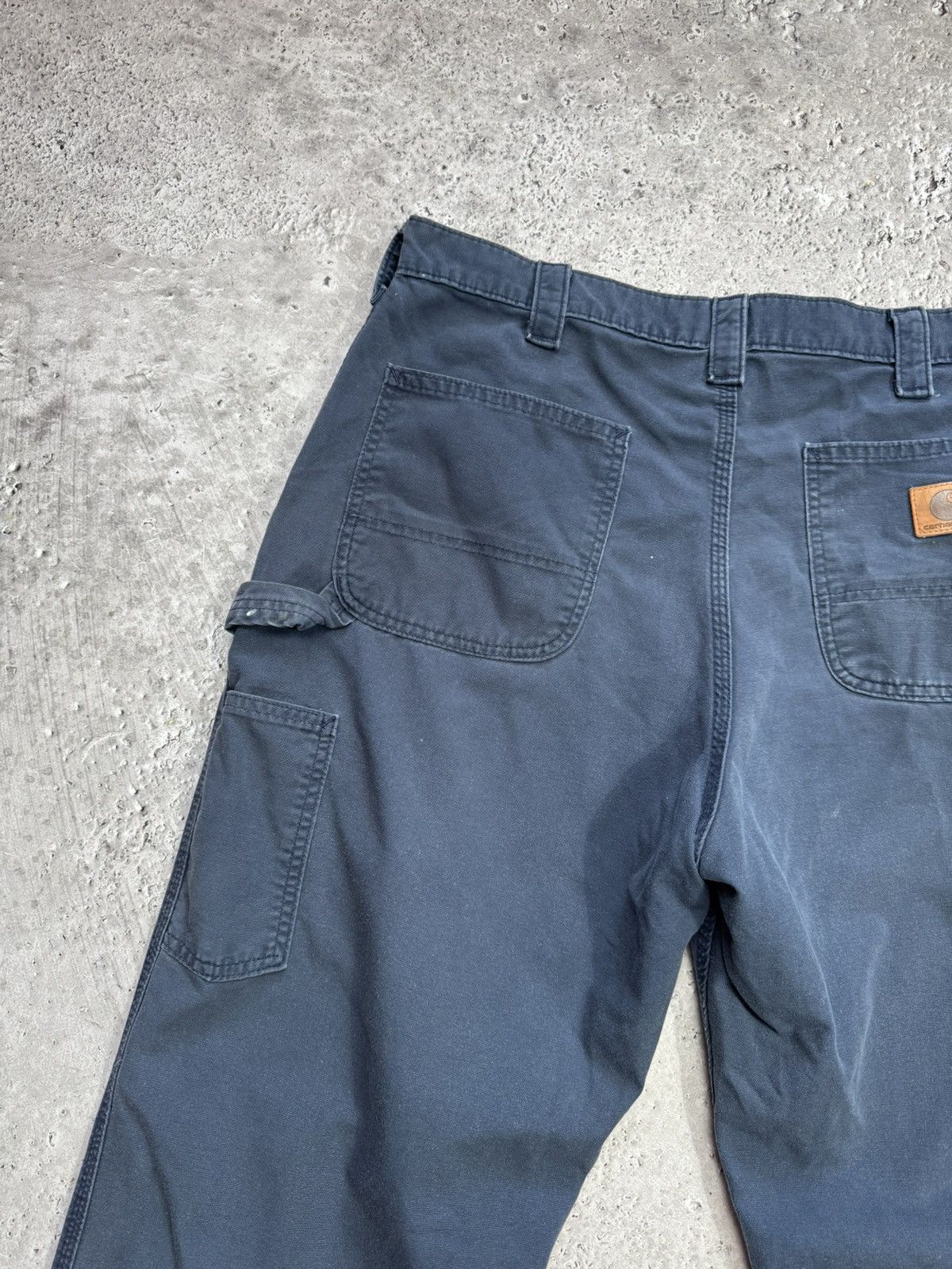 Carhartt Carhartt Distressed Carpenter Work Pants Navy Blue 36x32 Size US 36 / EU 52 - 5 Thumbnail