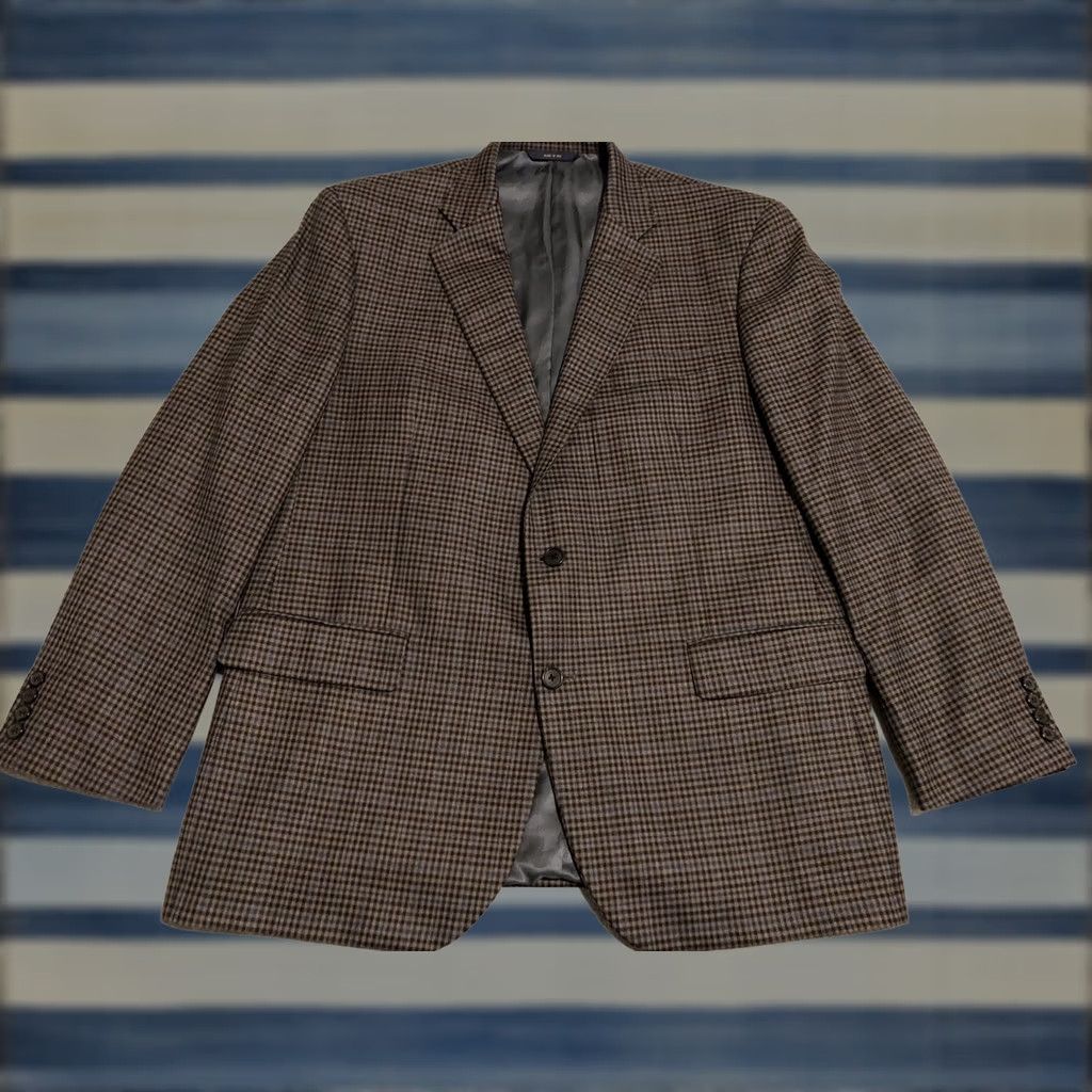 Brooks Brothers Brooks Brothers Blazer Jacket Sport Coat Mens 45R Wool Check 2-Button Multicolor Madison SaxXon 1818 Regular Wool Blazer Mens 45R Size 48R - 1 Thumbnail