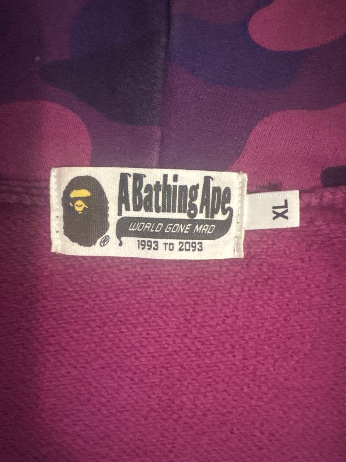 Bape Purple bape hoodie Size US XL / EU 56 / 4 - 5 Thumbnail