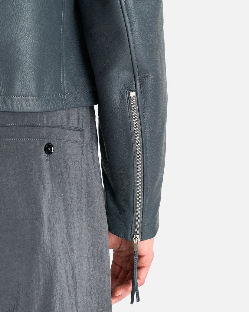 Lemaire o1s1v1r1oon0825 Boxy Cropped Jacket in Steel Blue Size US M / EU 48-50 / 2 - 6 Thumbnail