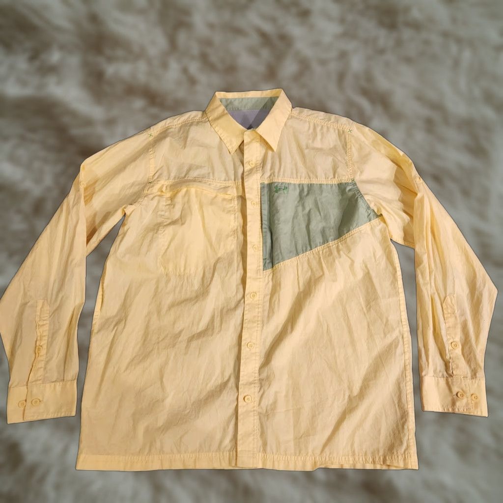 Under Armour Under Armour Button-Up Shirt Mens XL Yellow Vented Outdoor Camping Outdoors Shirt Size US XL / EU 56 / 4 - 1 Thumbnail