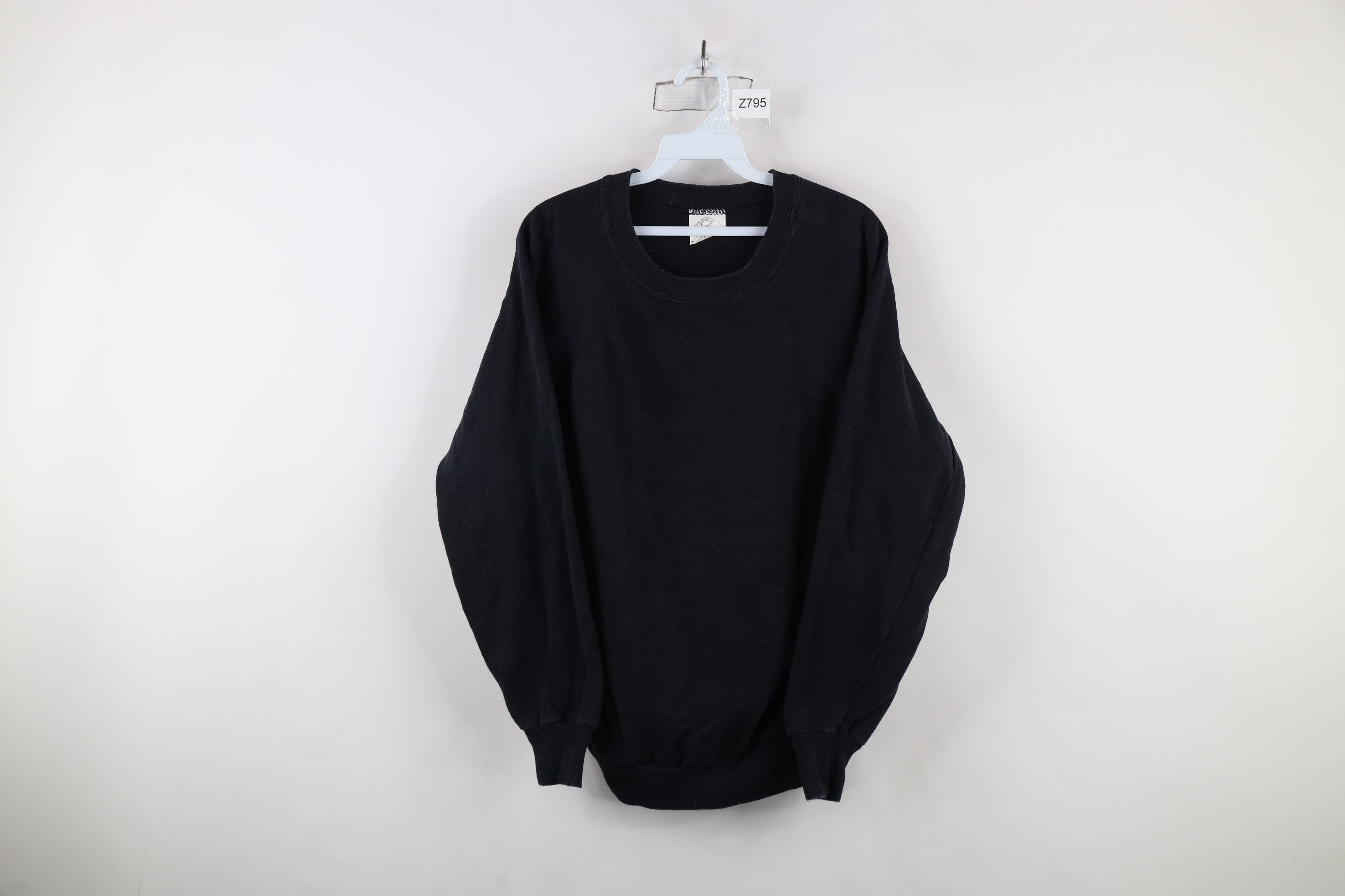 Vintage Vintage 80s 90s Streetwear Crewneck Sweatshirt Black USA Size XL / US 12-14 / IT 48-50 - 1 Thumbnail