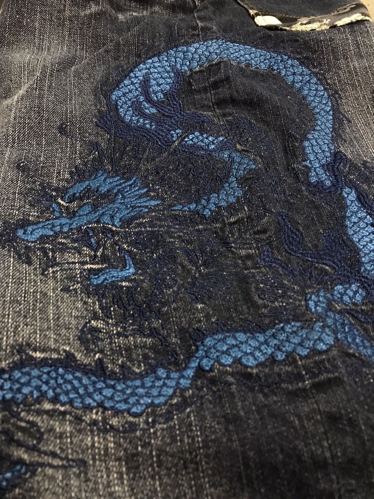 Vintage BINDING OFFER🔥🔥Blue Dragon Embroidered Denim Jeans Size US 36 / EU 52 - 9 Thumbnail