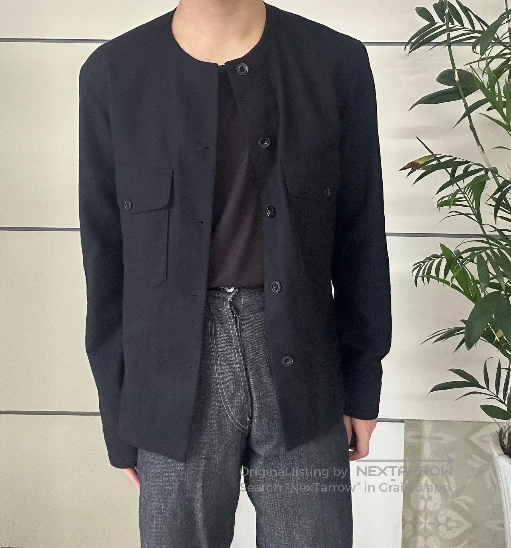 Christophe Lemaire LEMAIRE Collarless Shirt Jacket. Size US M / EU 48-50 / 2 - 1 Thumbnail