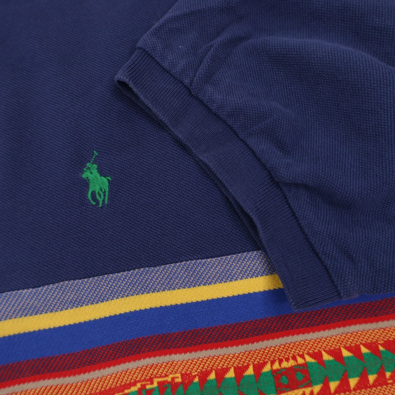 Polo Ralph Lauren × Vintage Vintage Polo Ralph Lauren Aztec Pattern Polo Shirt Size US XXL / EU 58 / 5 - 5 Thumbnail