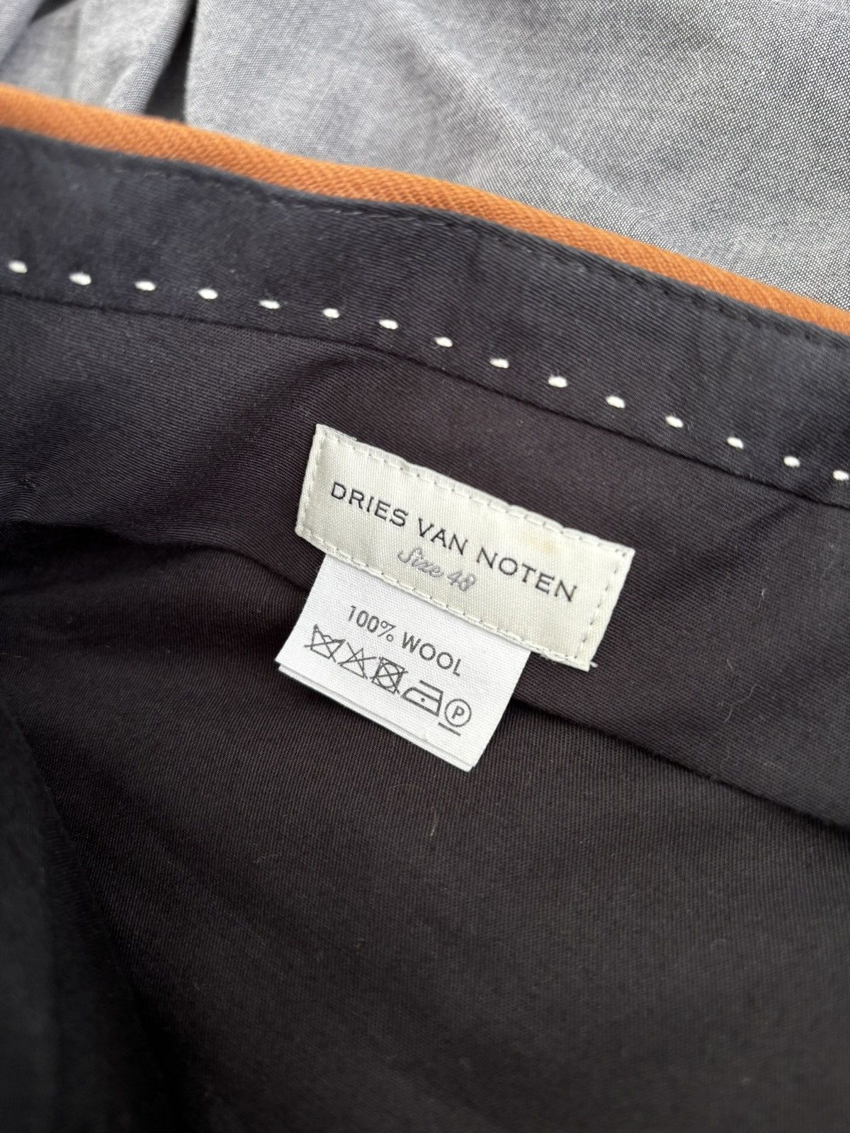 Dries Van Noten Pennel Trousers in Rust Pinstripe Wool Size US 32 / EU 48 - 6 Thumbnail