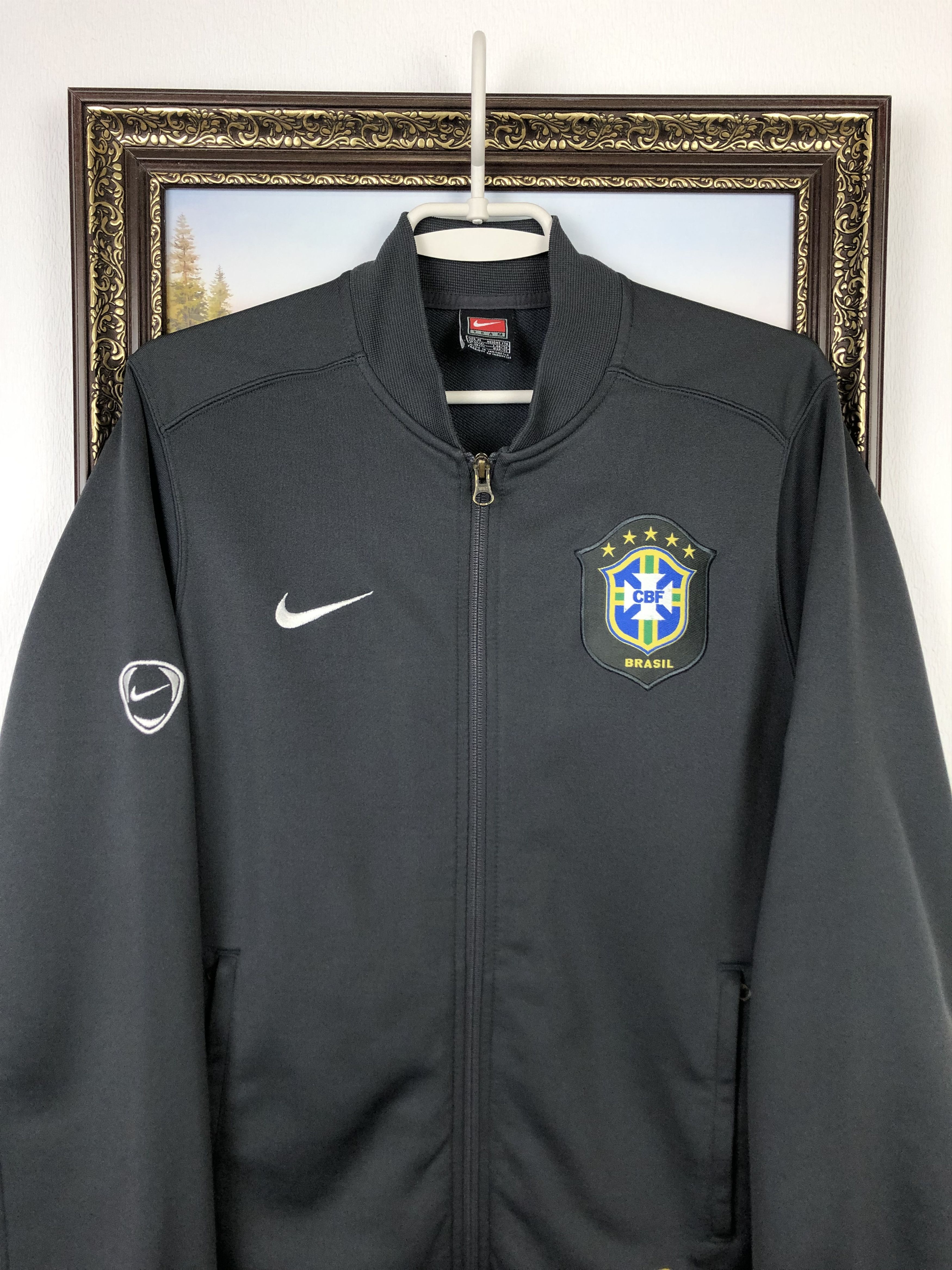 Nike Vintage Nike Brazil Football Jacket Soccer Track Top Size US M / EU 48-50 / 2 - 2 Thumbnail