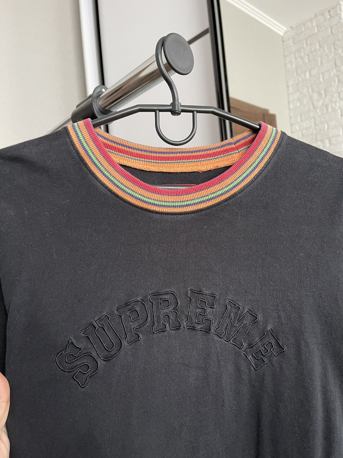 Other Supreme Multicolor Striped Rib Neck Long Sleeve T-Shirt Size US L / EU 52-54 / 3 - 6 Thumbnail