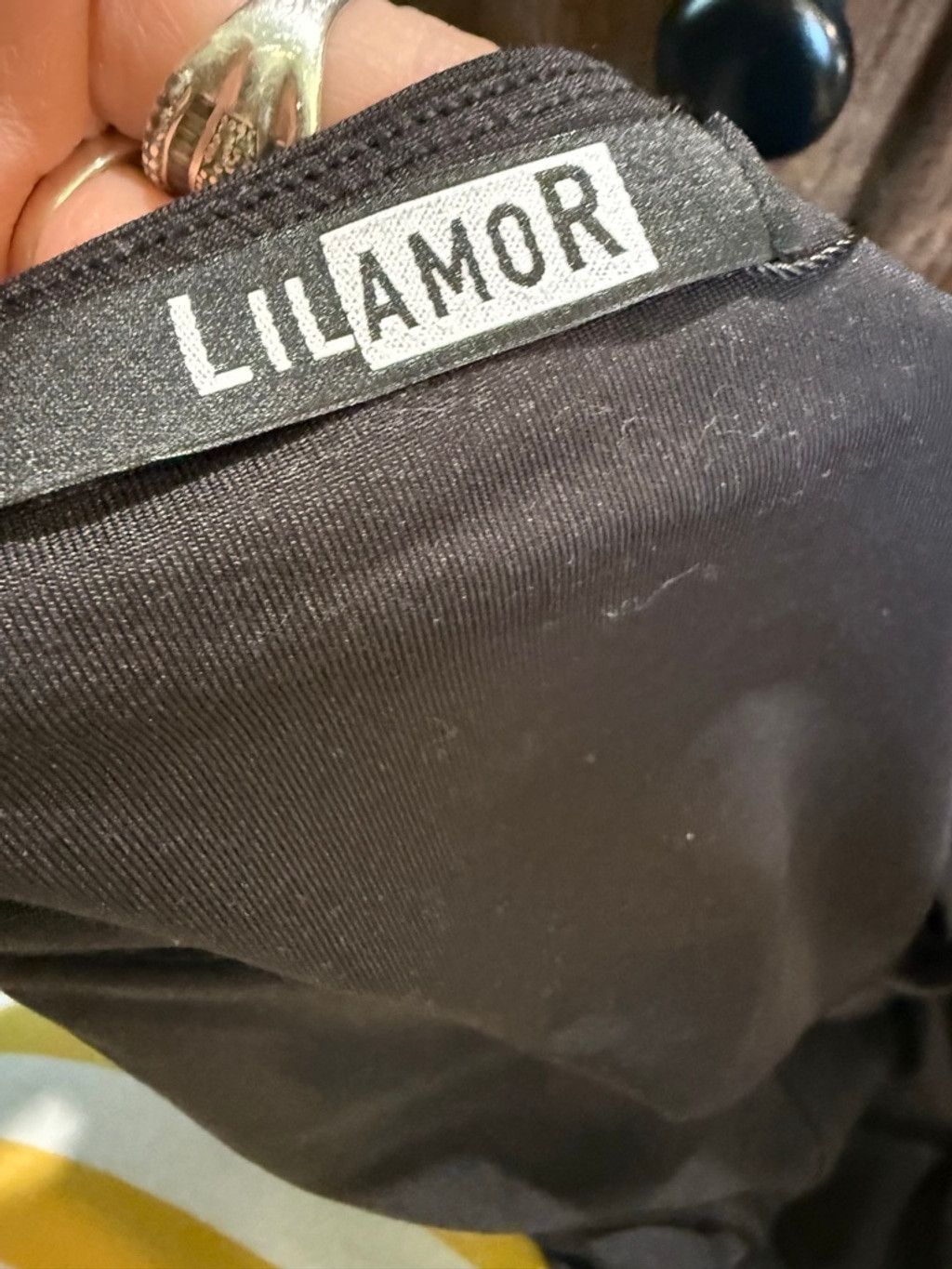The Unbranded Brand Women's LILAMOR Black Long Sleeve Square Neck Bodysuit L Size L / US 10 / IT 46 - 9 Thumbnail