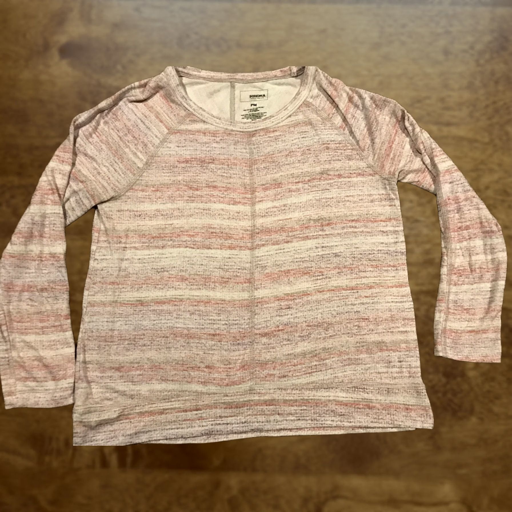 Vintage Sonoma Shirt Womens Size PM Pink Purple Polyester Blend Long Sleeve A24 Size M / US 6-8 / IT 42-44 - 1 Thumbnail