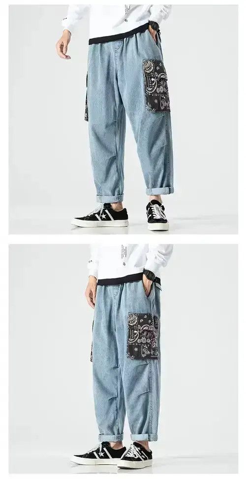 Japanese Brand 20AW Indigo Union Japan Blue Denim Bandana Paisley Pants Size US 30 / EU 46 - 3 Thumbnail