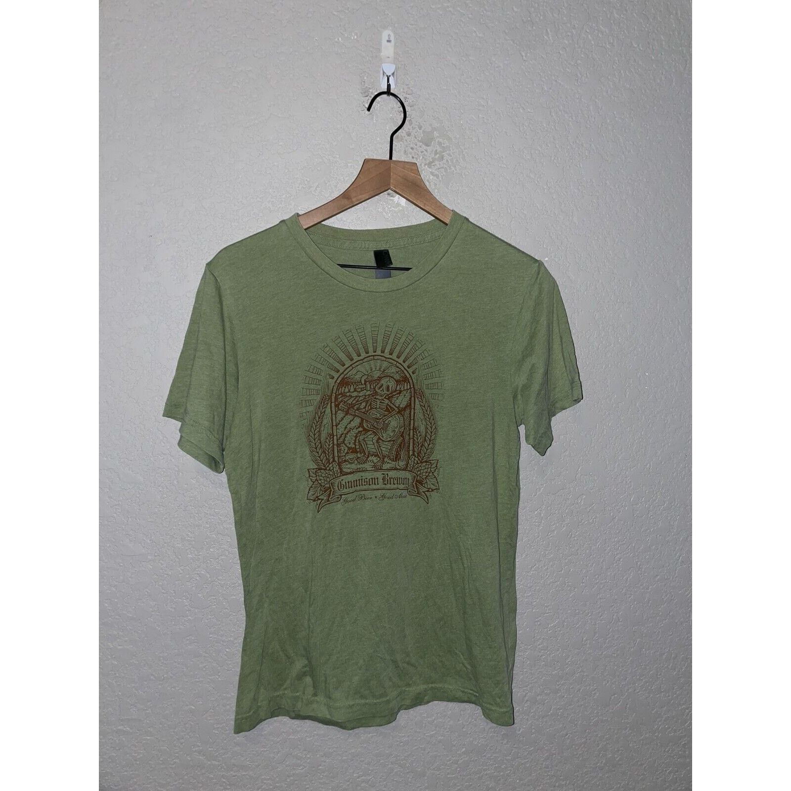 Canvas Womens Gunnison Brewery Shirt Beer Alcohol Skeleton Tee Top Size M / US 6-8 / IT 42-44 - 1 Thumbnail