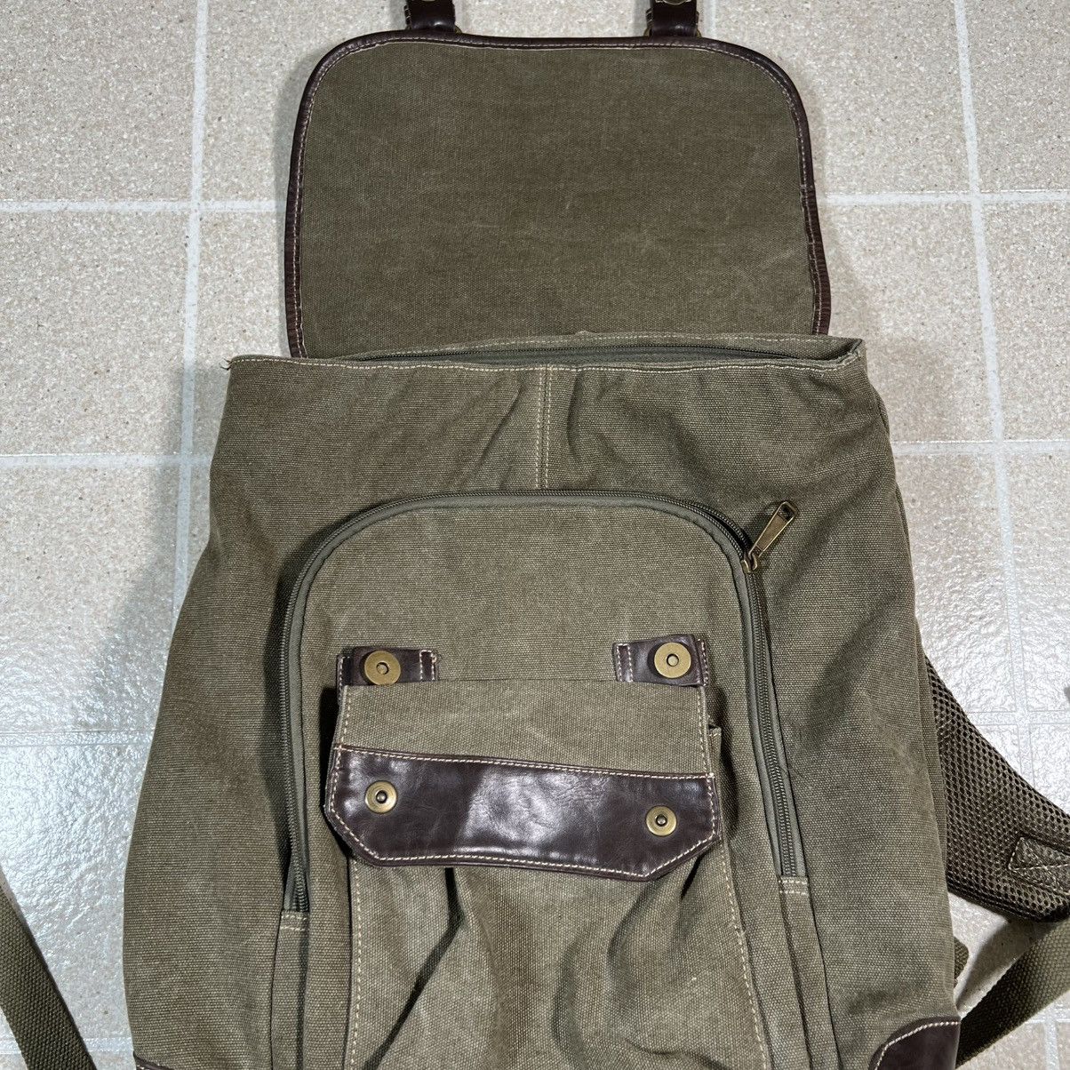 Vintage Cargoit Green Dual Strap Military Mountain Backpack Green Size ONE SIZE - 3 Thumbnail