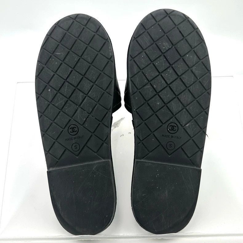 Chanel Chanel Black Quilted Logo Slide Sandals -2505 Size US 6 / IT 36 - 6 Thumbnail