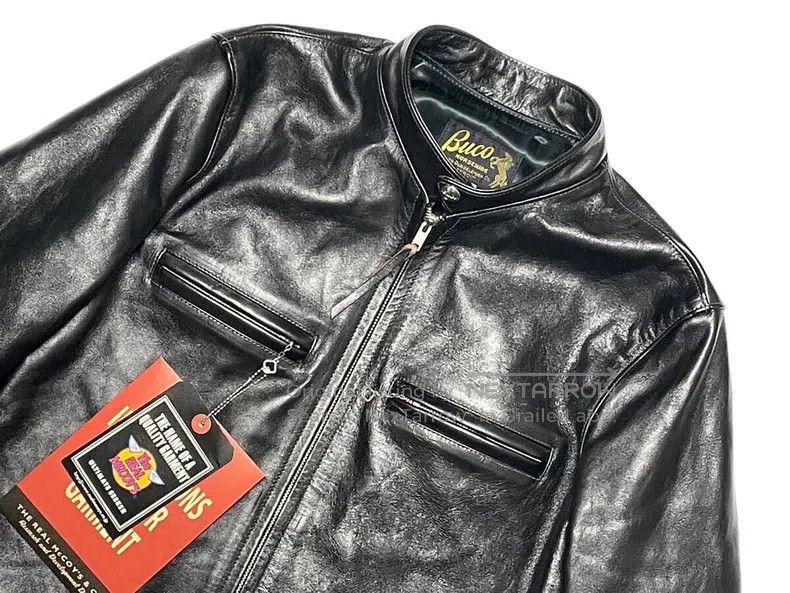 The Real McCoy's The Real McCoys Straight stand-up collar jacket horse skin Size US XXS / EU 40 - 3 Thumbnail